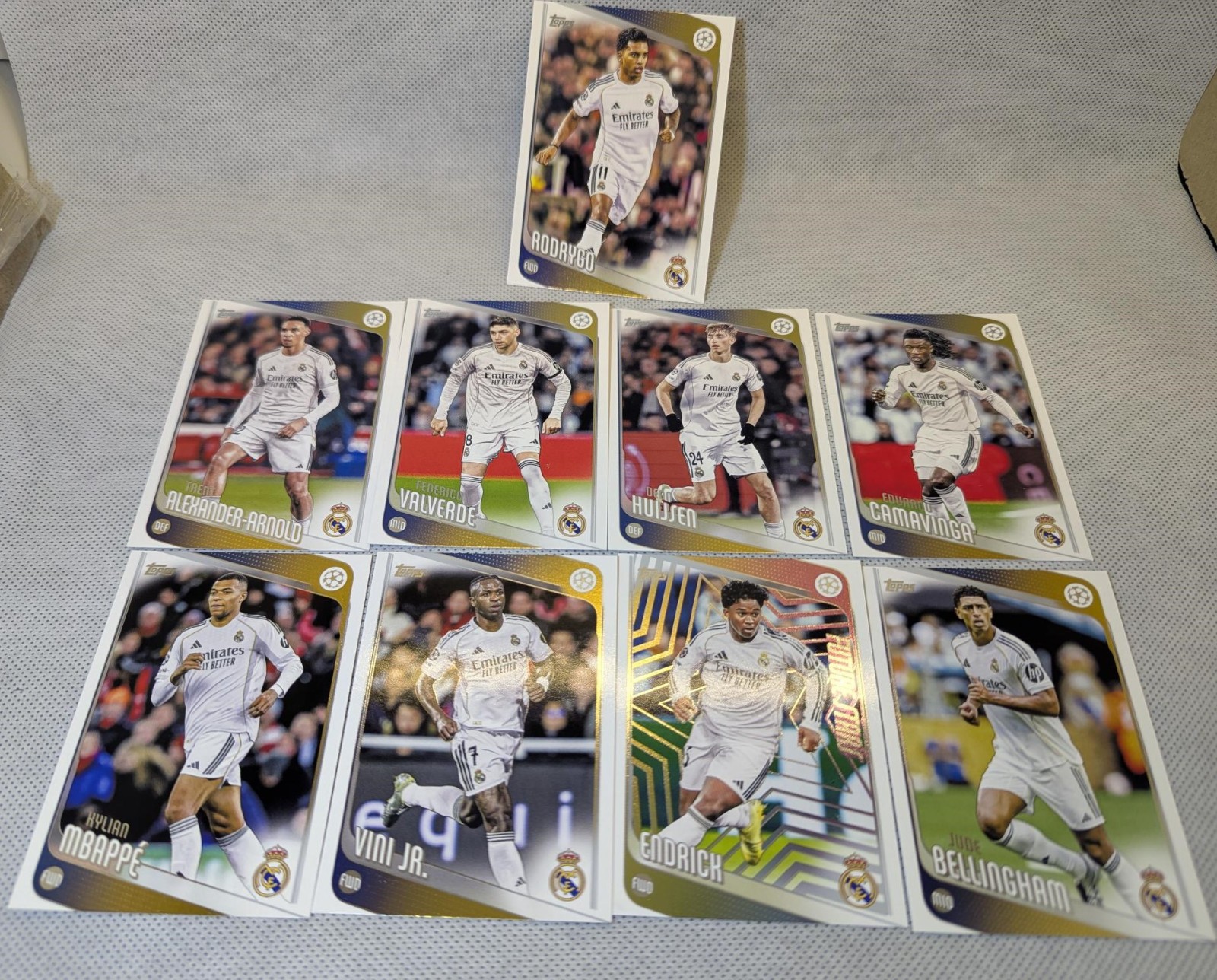LOT Real Madrid – Mbappe/Endrick/Vini – 9 Cards – Topps UCC Flagship 2025/26