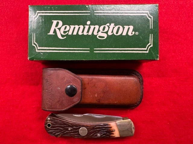 VINTAGE MINT, UNUSED, REMINGTON R3-D “BIG GAME” KNIFE, POUCH, BOXED (139)