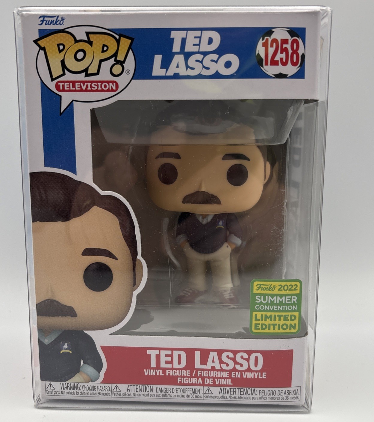 Ted Lasso #1258 Funko Pop! Television – SDCC 2022 Shared Exclusive + Protector
