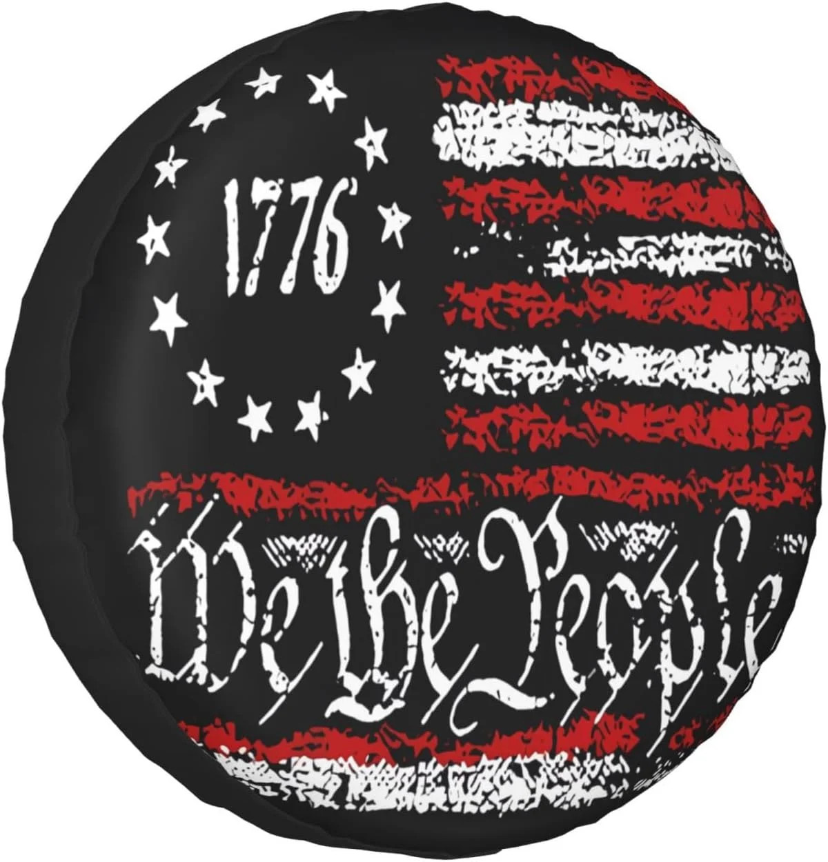Vintage America Flag Spare Tire Cover Weatherproof for RV SUV Truck 16in