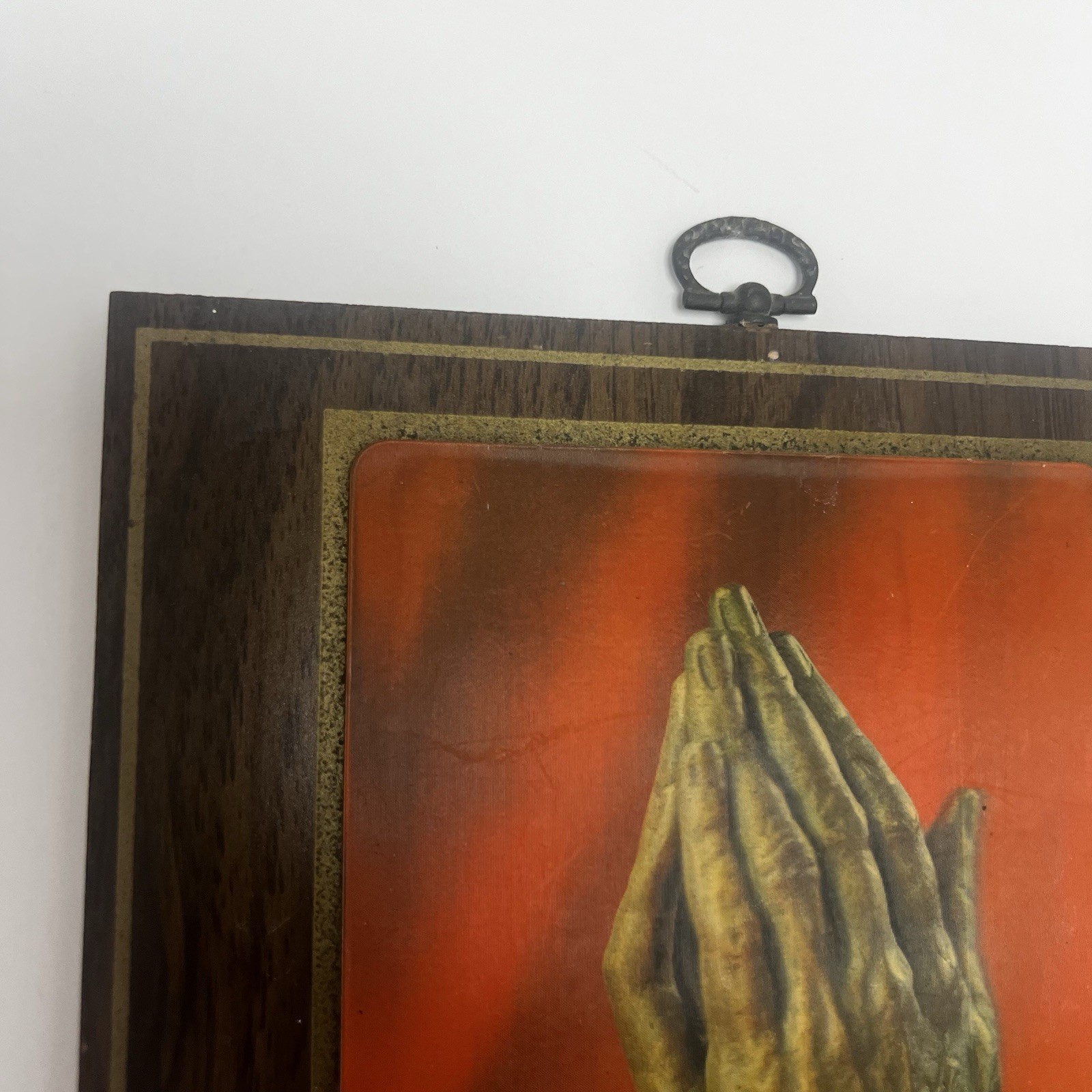 Albrecht Dürer Praying Hands 3D Serenity Prayer Wooden Plaque Religious Hologram