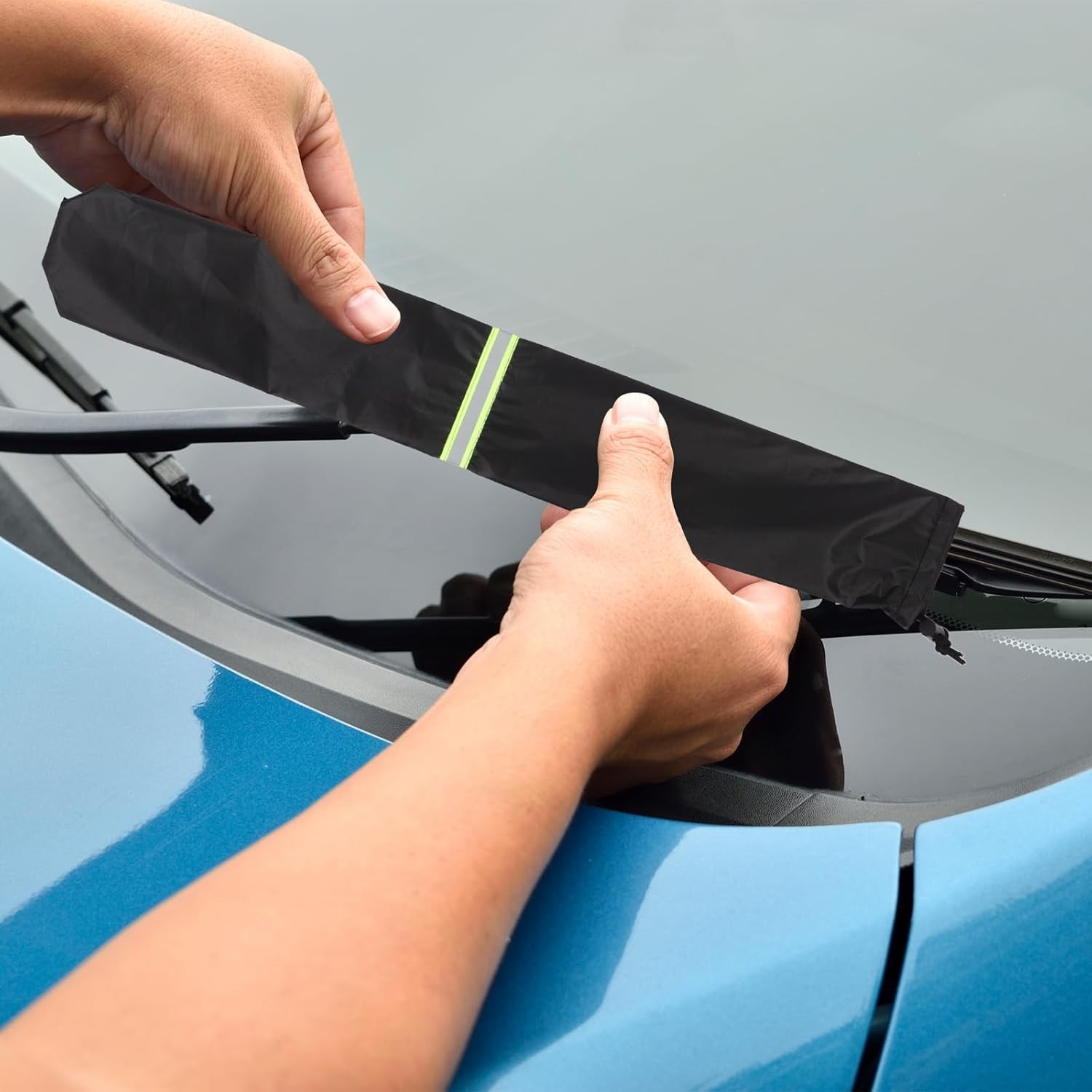 2Pcs Wiper Blade Protectors, 25.5×3.9in Polyester Car Windshield Wiper Covers, 2