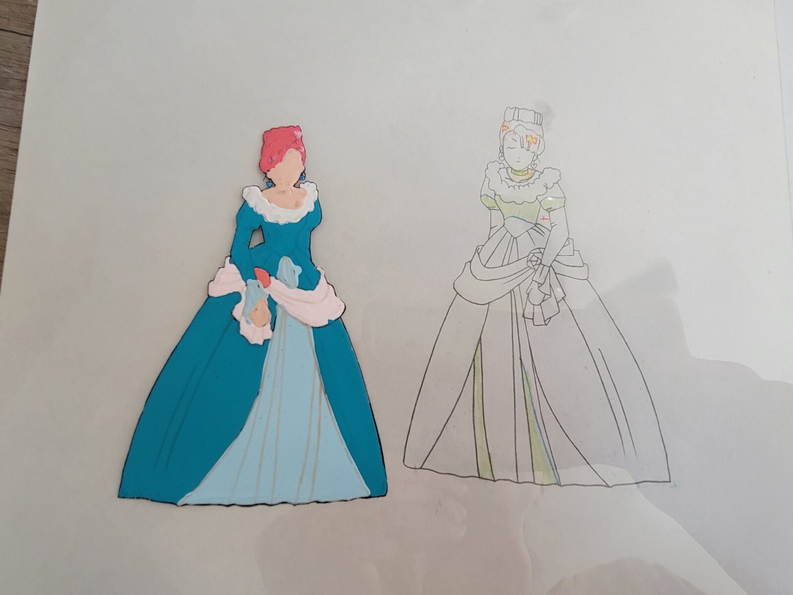 Magical Princess Minky Momo As Cinderella Anime Production Cel & Key Lot of 4