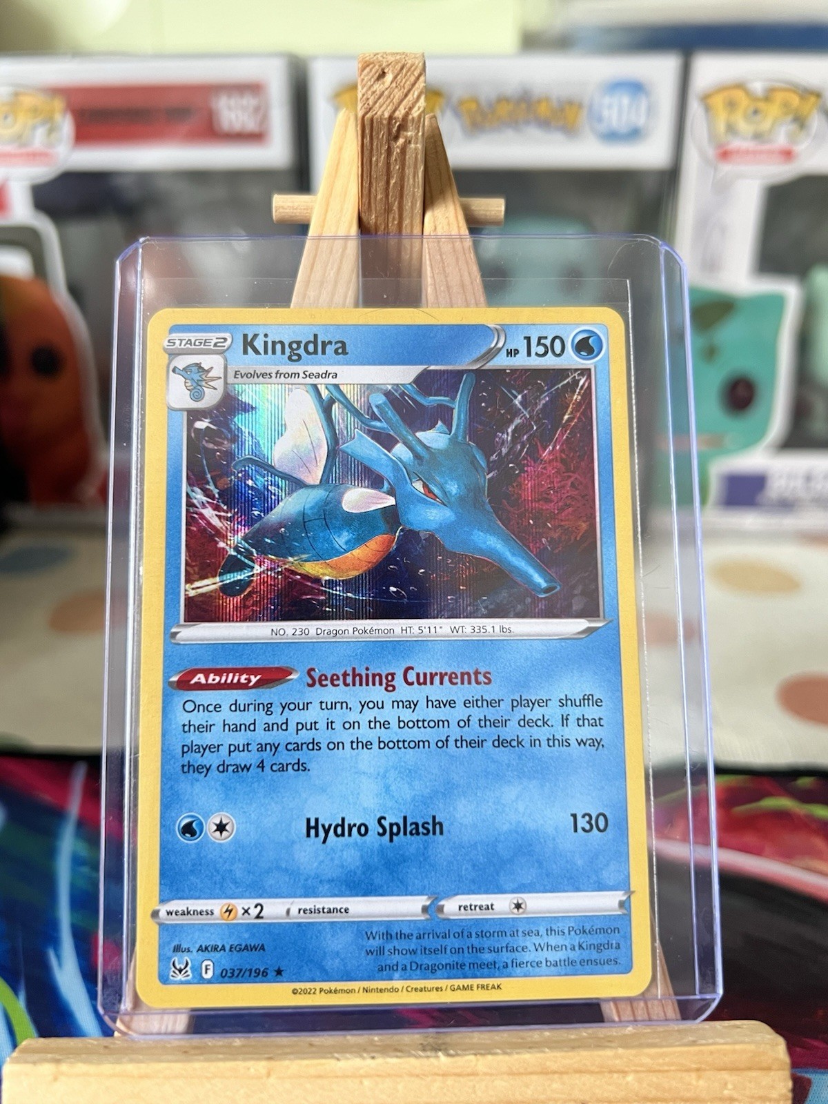 Pokemon Kingdra Card 037/196 Holo, Lost Origin