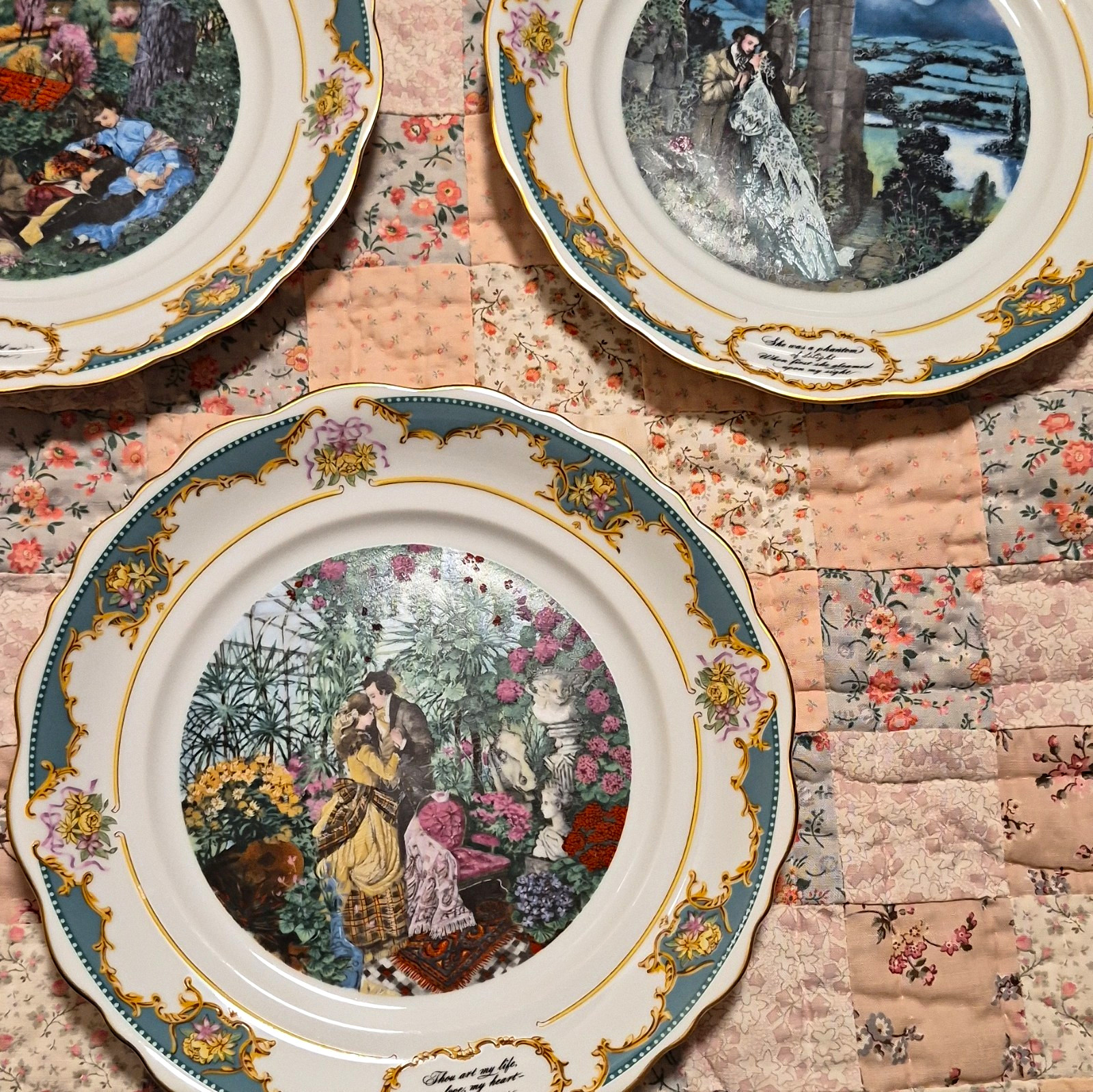 The Poetry Society Limited Edition Porcelain 3 Plate Set England