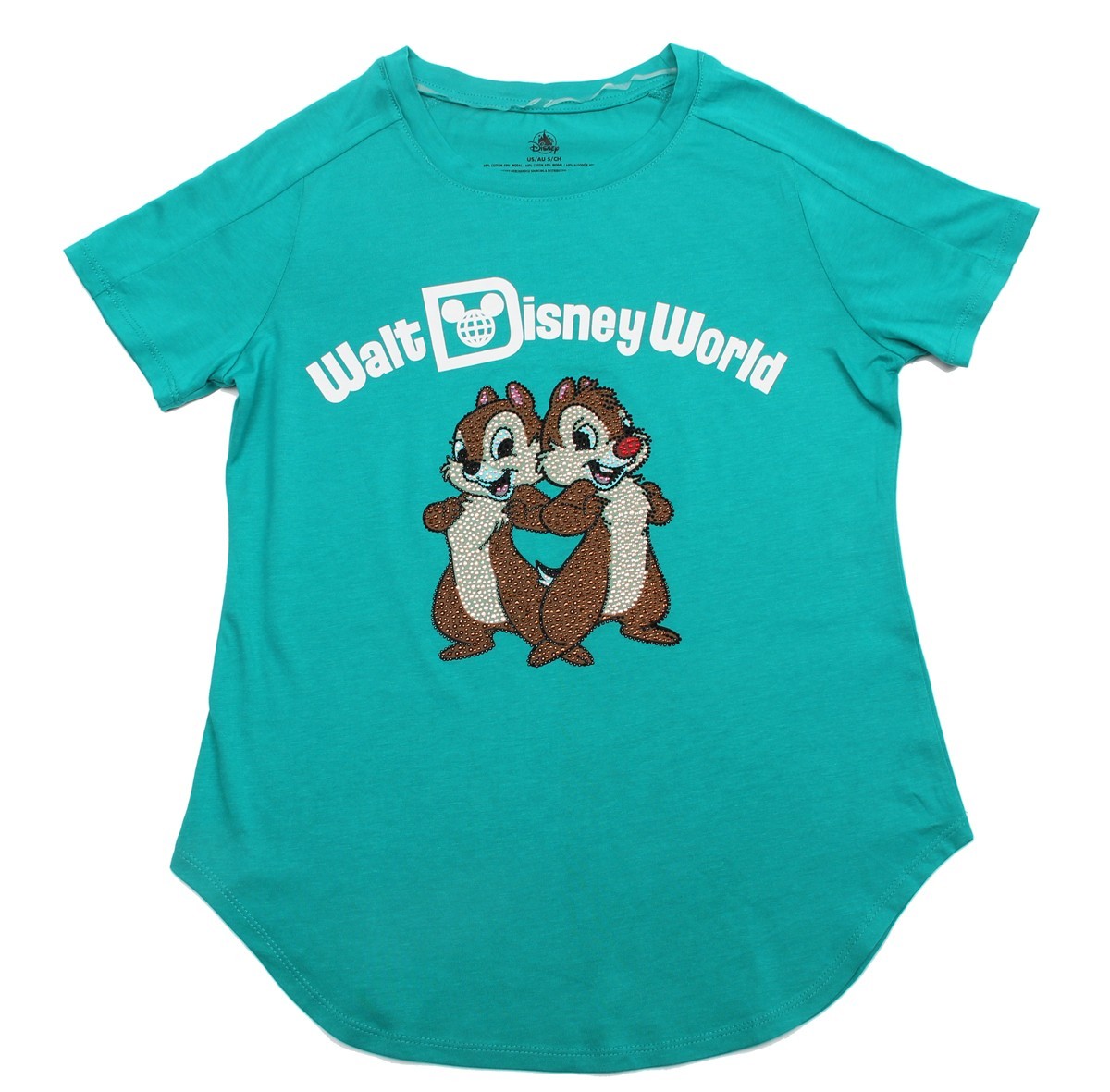 Walt Disney World Chip and Dale Sequined Rhinestone Women’s T-Shirt Size XL