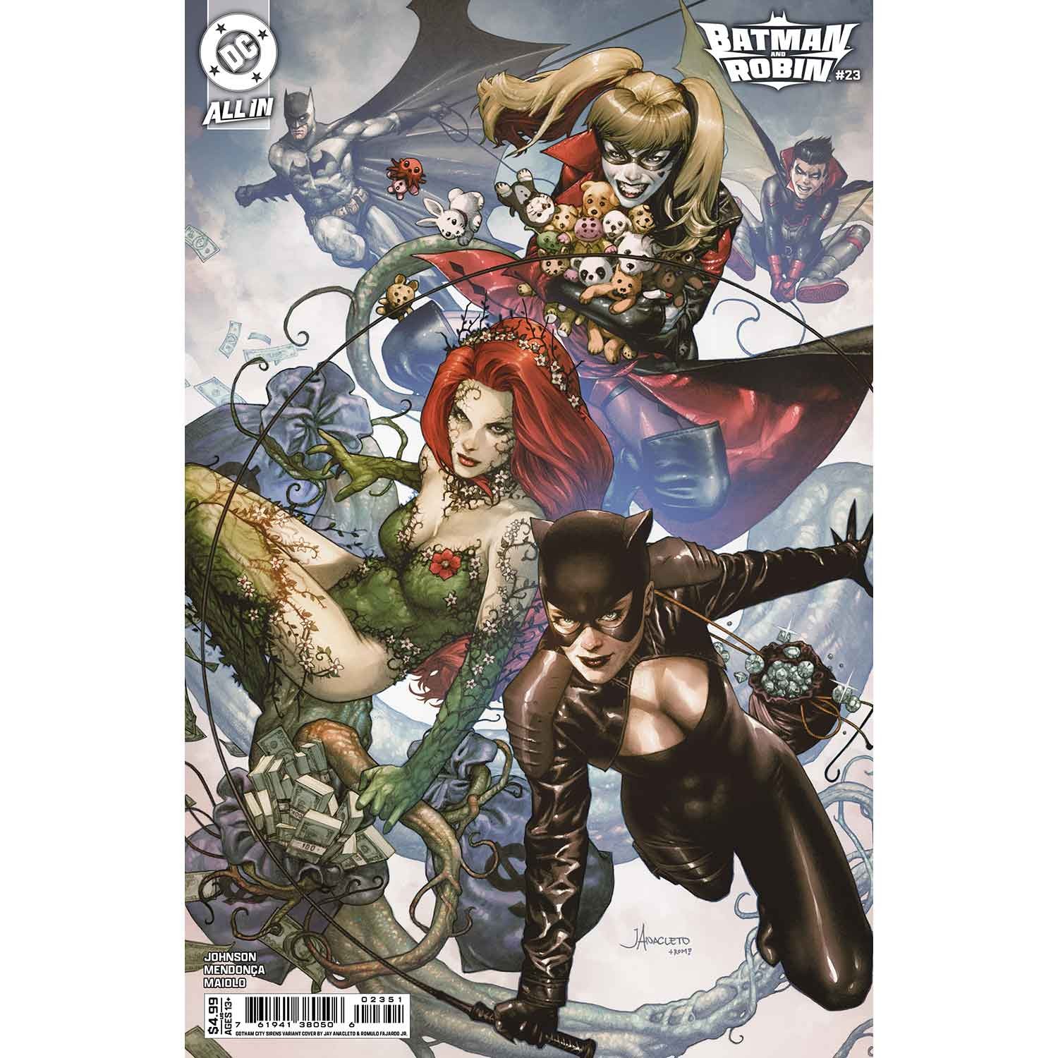 Batman And Robin #23 Cover D Jay Anacleto Gotham City Sirens Variant DC Comics
