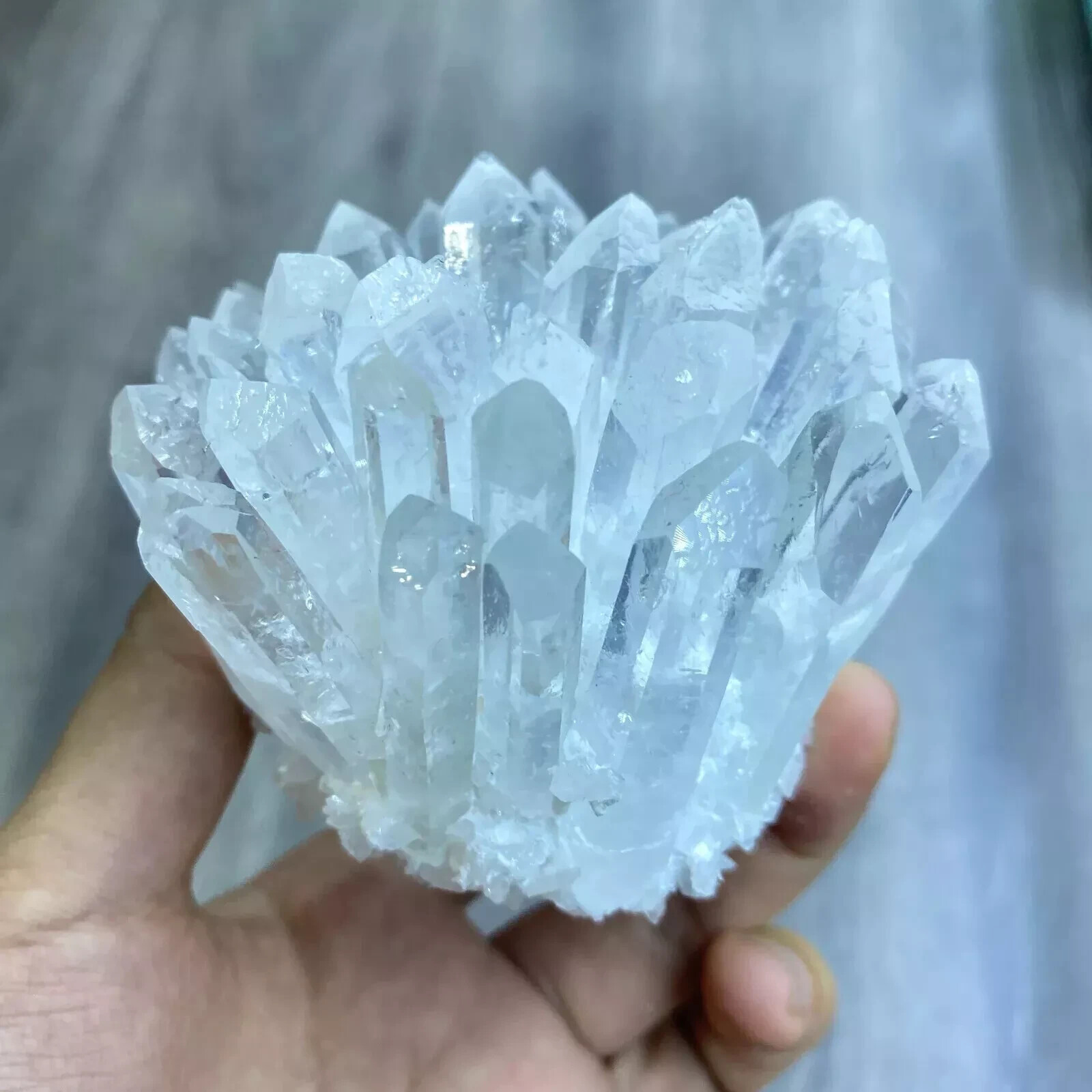 New Find white Phantom Quartz Crystal Cluster Mineral Specimen Healing 200g+ 1pc
