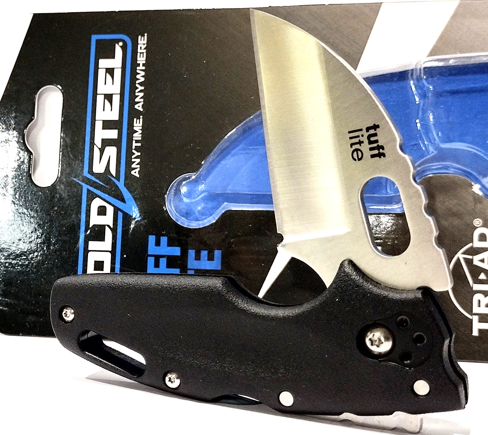 COLD STEEL Tuff Lite Tri-Ad Lock Black Tactical EDC Folding Pocket Knife CS20LTZ