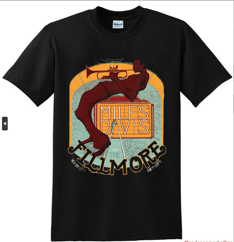 Miles Davis At The Fillmore Vintage Tee Shirt Full Size S-5XL