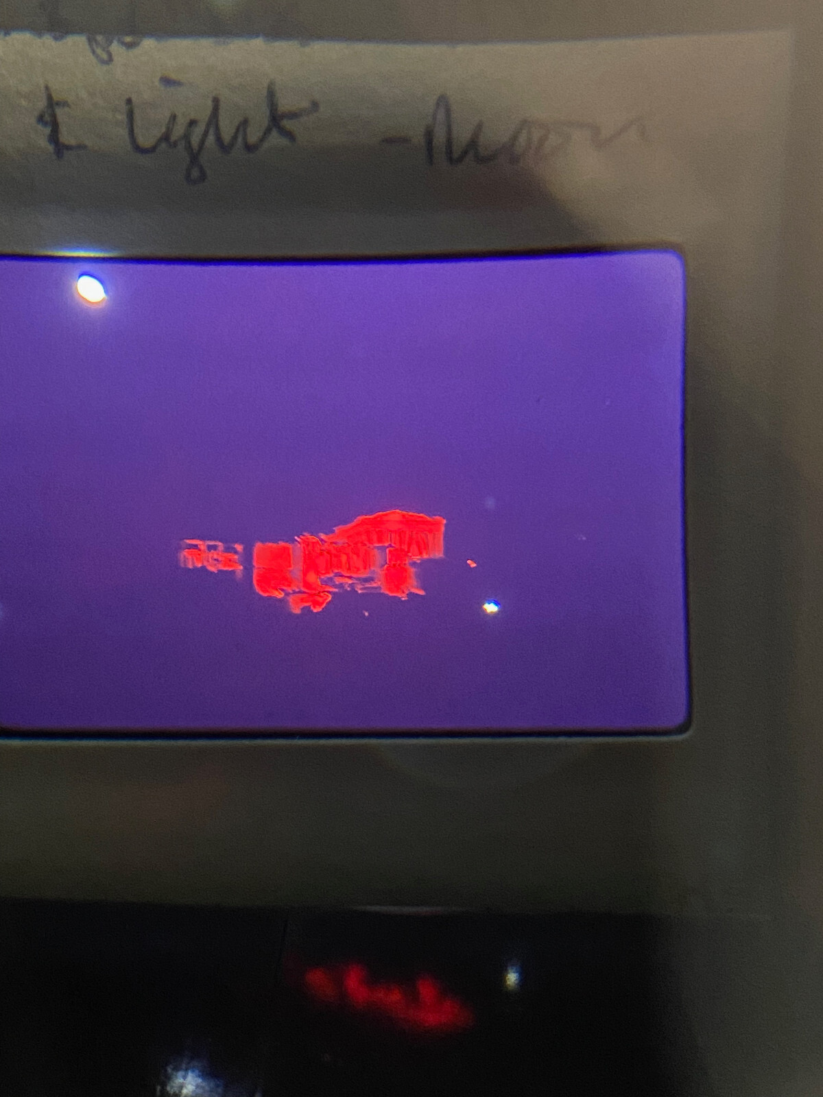Vintage 1983 Photo Found 35mm Acropolis Red Light Show Athens Greece Original
