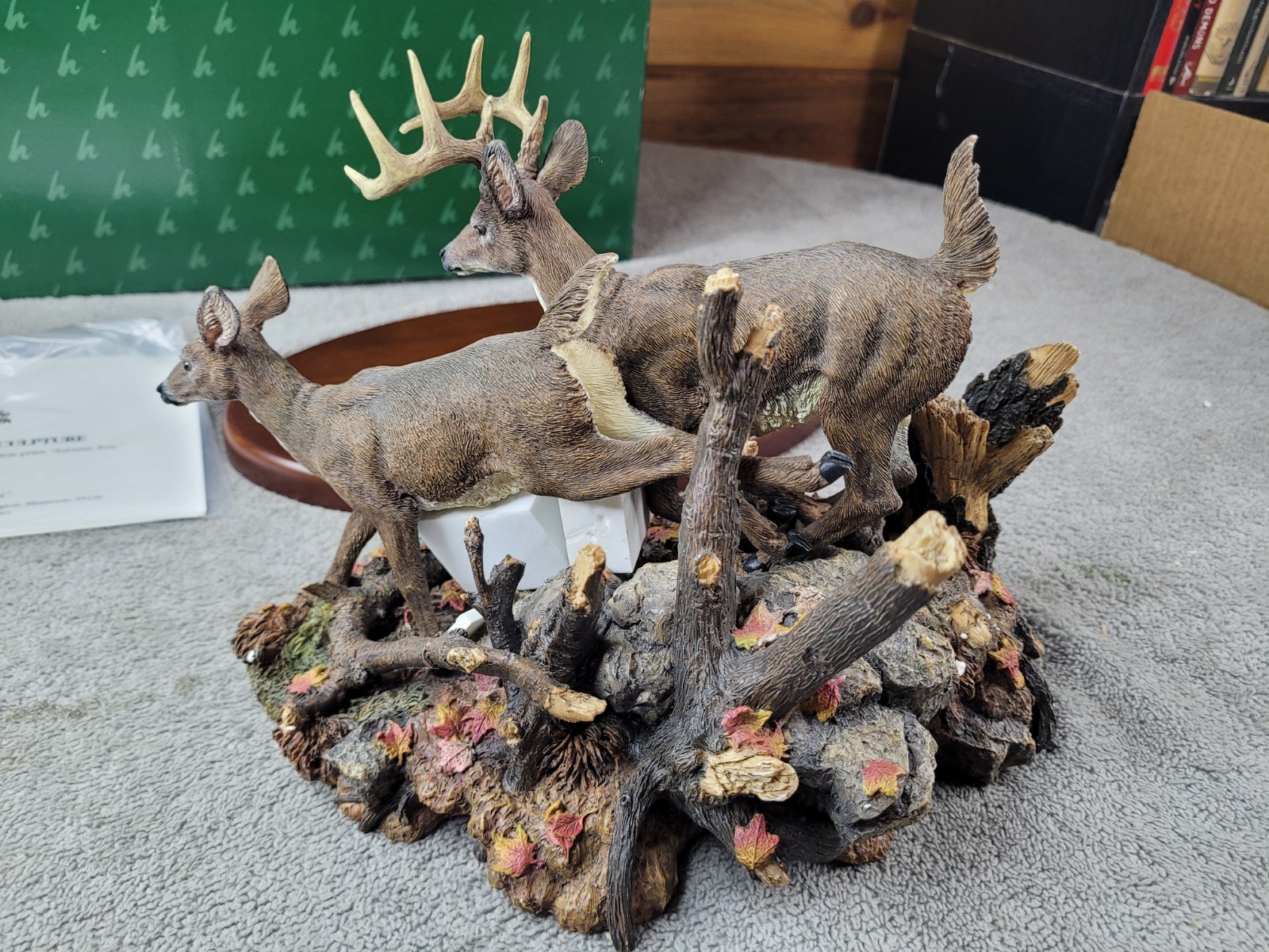 Terry Redlin The Hadley Collection “Autumn Run” Whitetail Deer Sculpture /4500