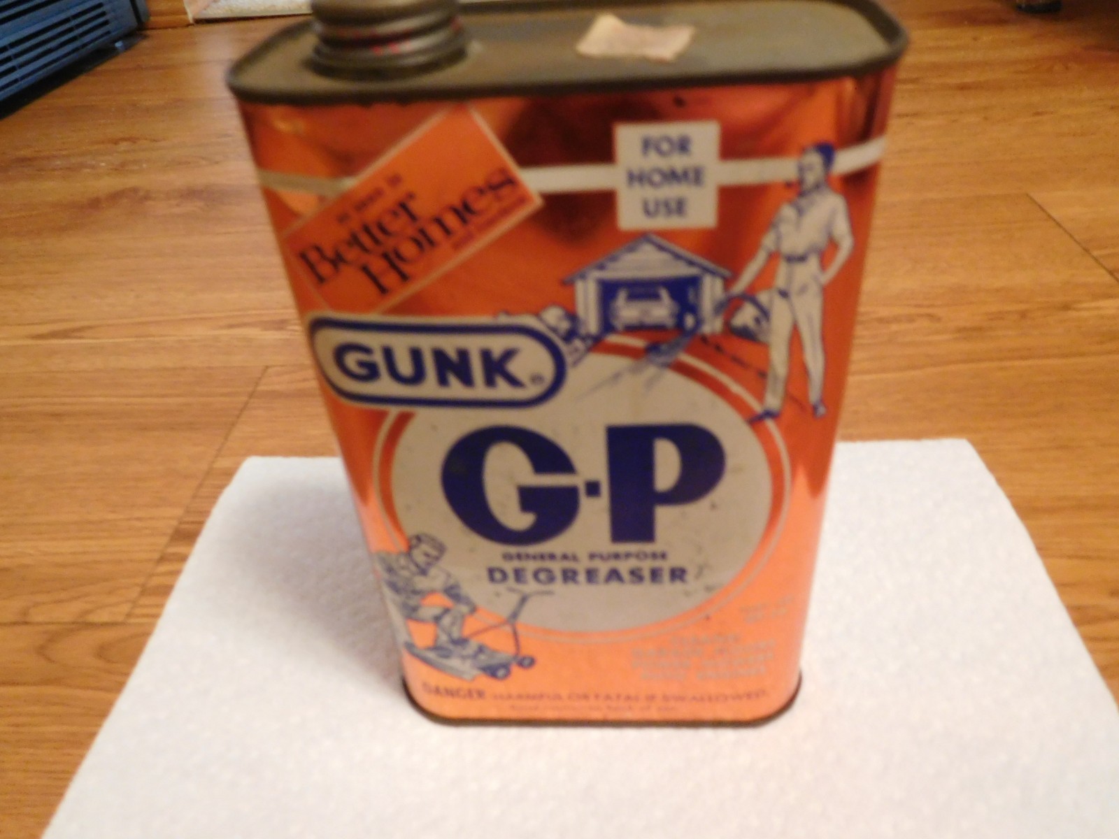 Vintage GUNK G-P DEGREASER Metal Can #GP-2A GUNK LABORATORIES, INC., CHICAGO.