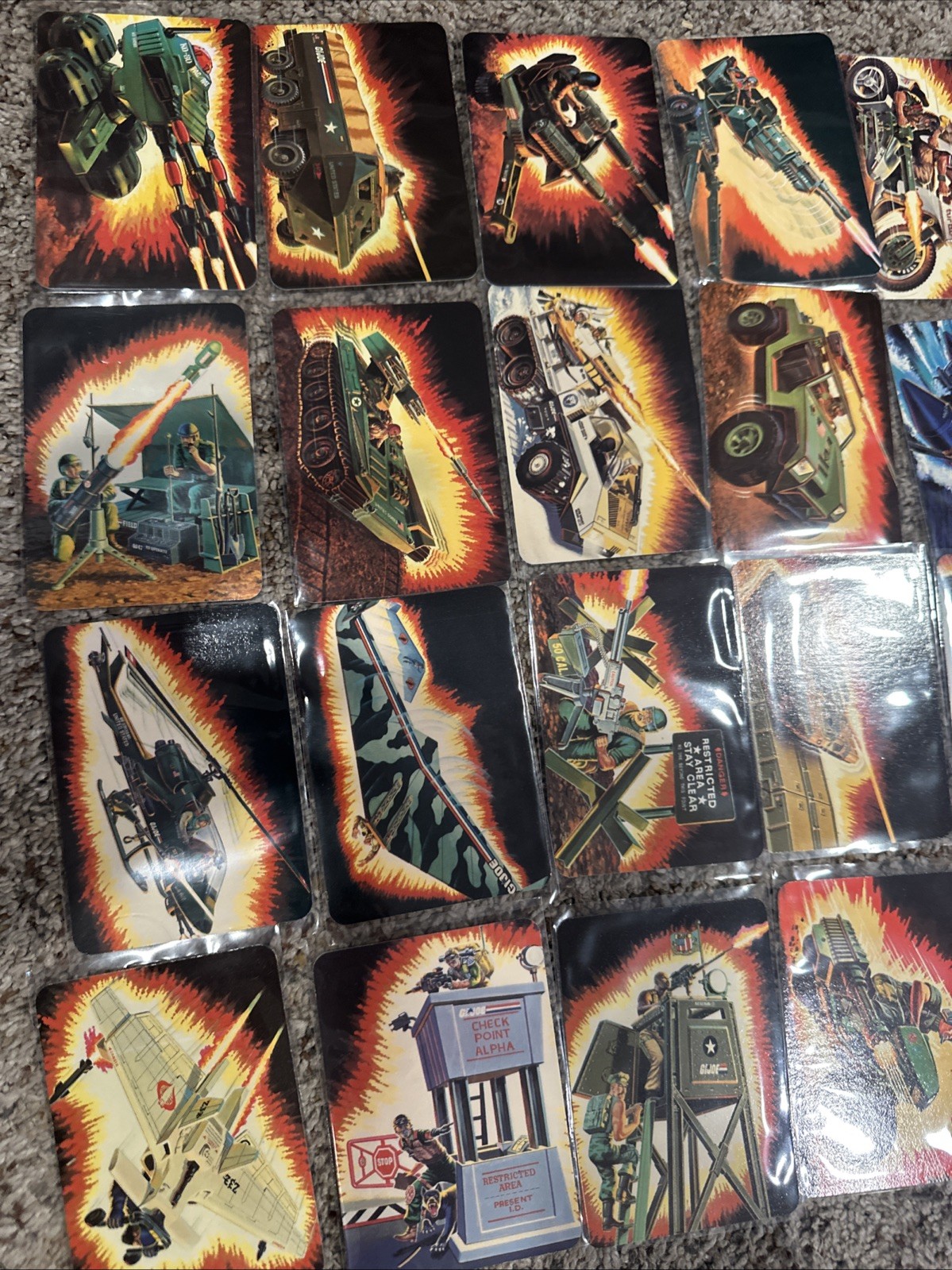 G.I. Joe Vintage 1986 Trading Card Lot 28 Vehicles Great Condition