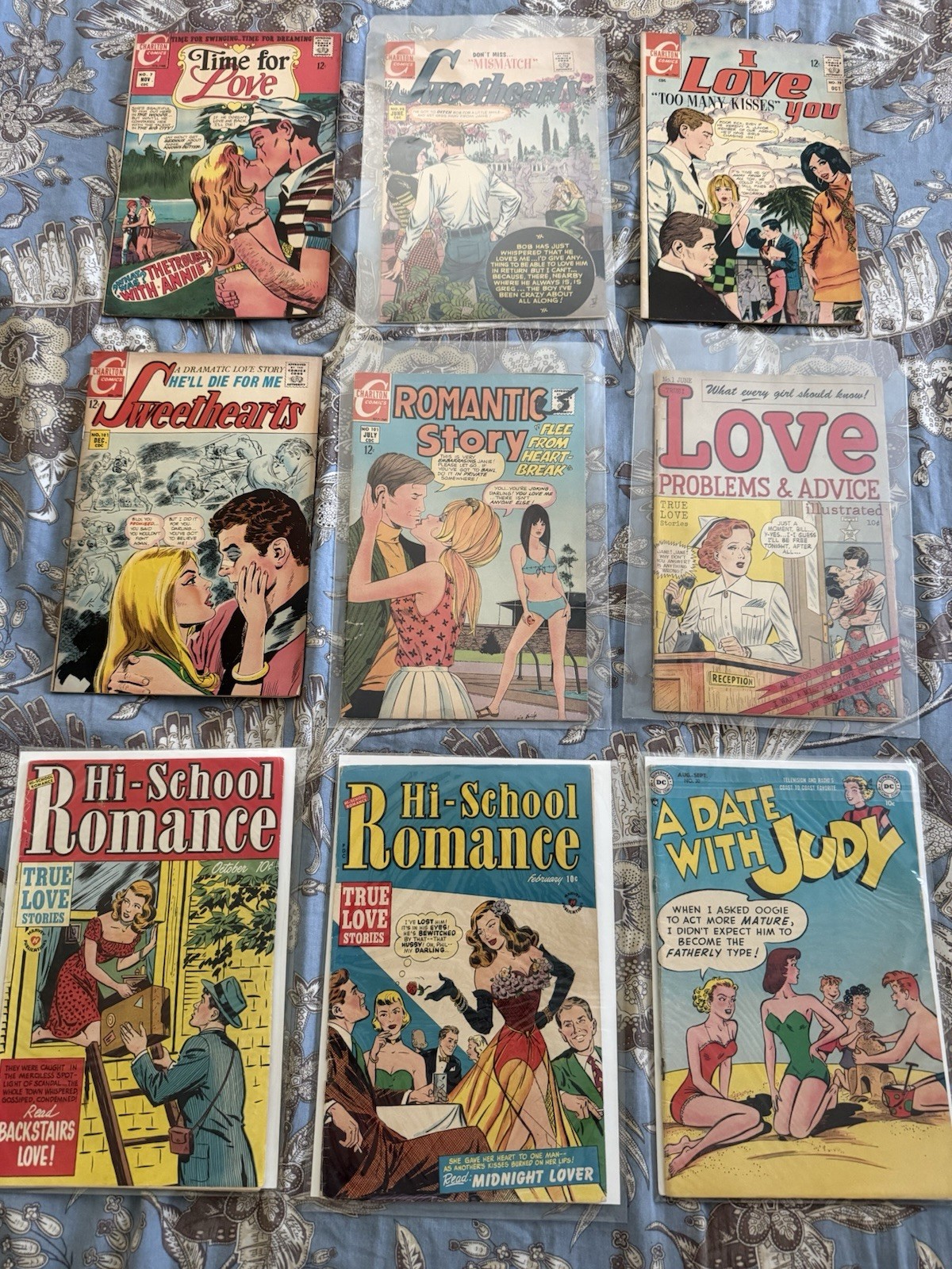 Golden Age Comic Lot: High School Romance, Date With Judy Sweethearts Love Story