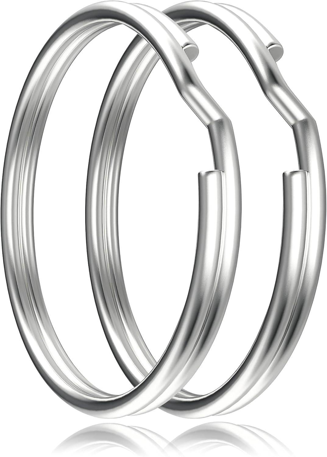 Key Rings – 316L Stainless Steel Keyrings – 10Pcs 1.25″ round Split Keyring