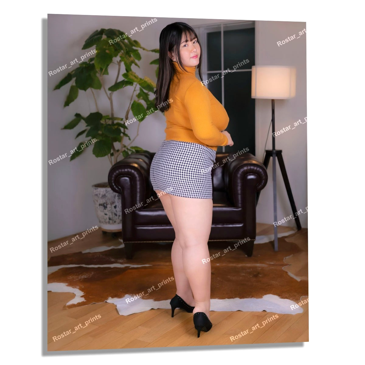 8×10 Plus Size Sexy Japanese Woman Miniskirt Legs EXCLUSIVE Photo Print AS1093
