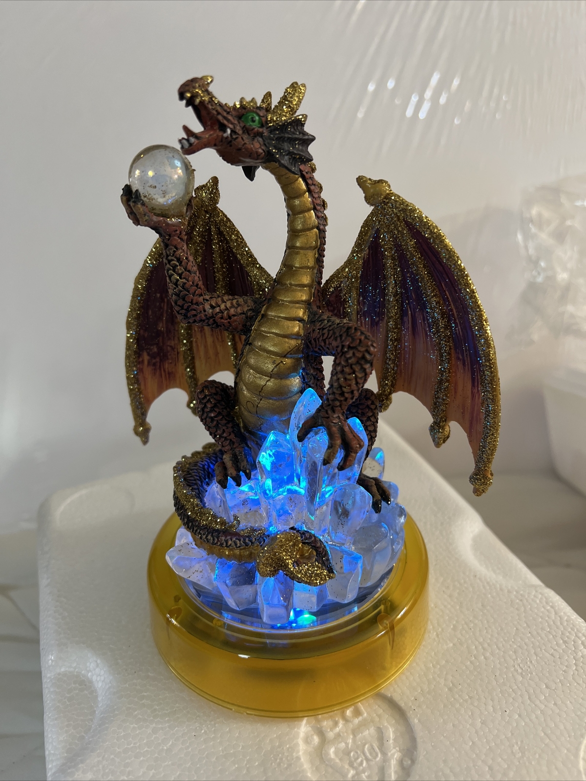 Heritage House -Mystical Dragon Collection -Crystal Yellow Dragon -New