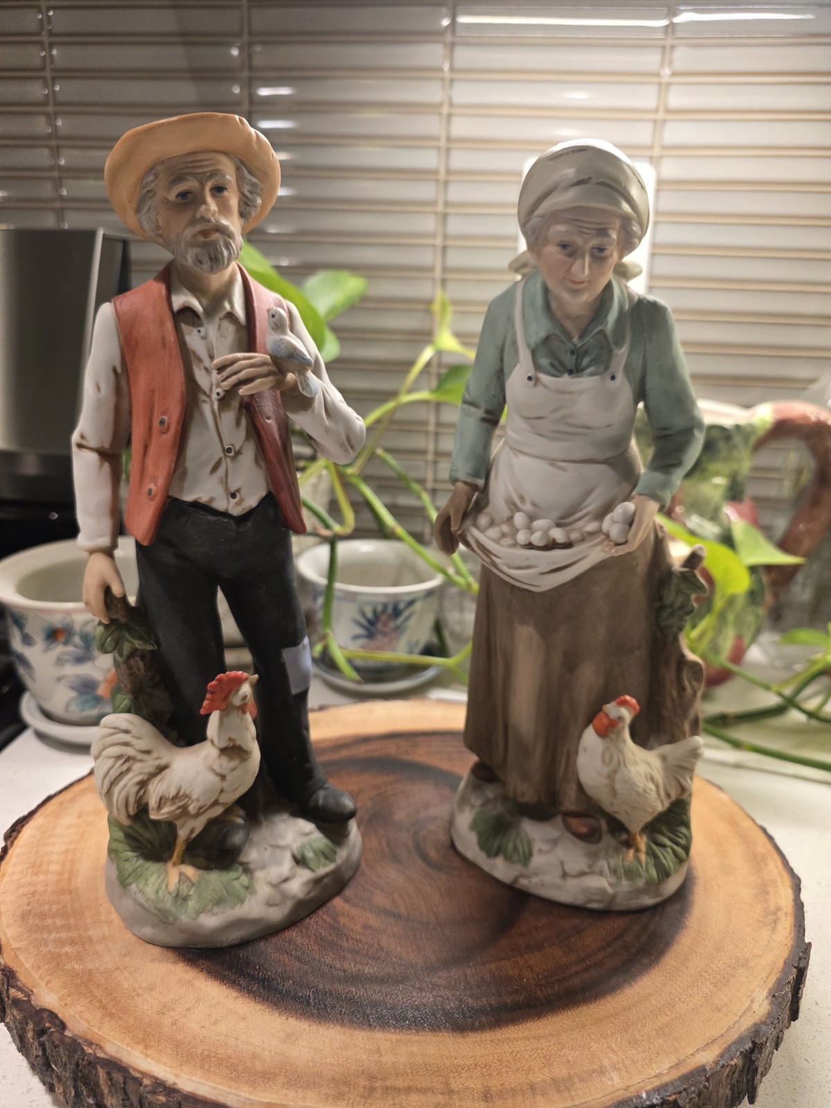 Homco 1434 Farmer and Wife Ceramic Vintage