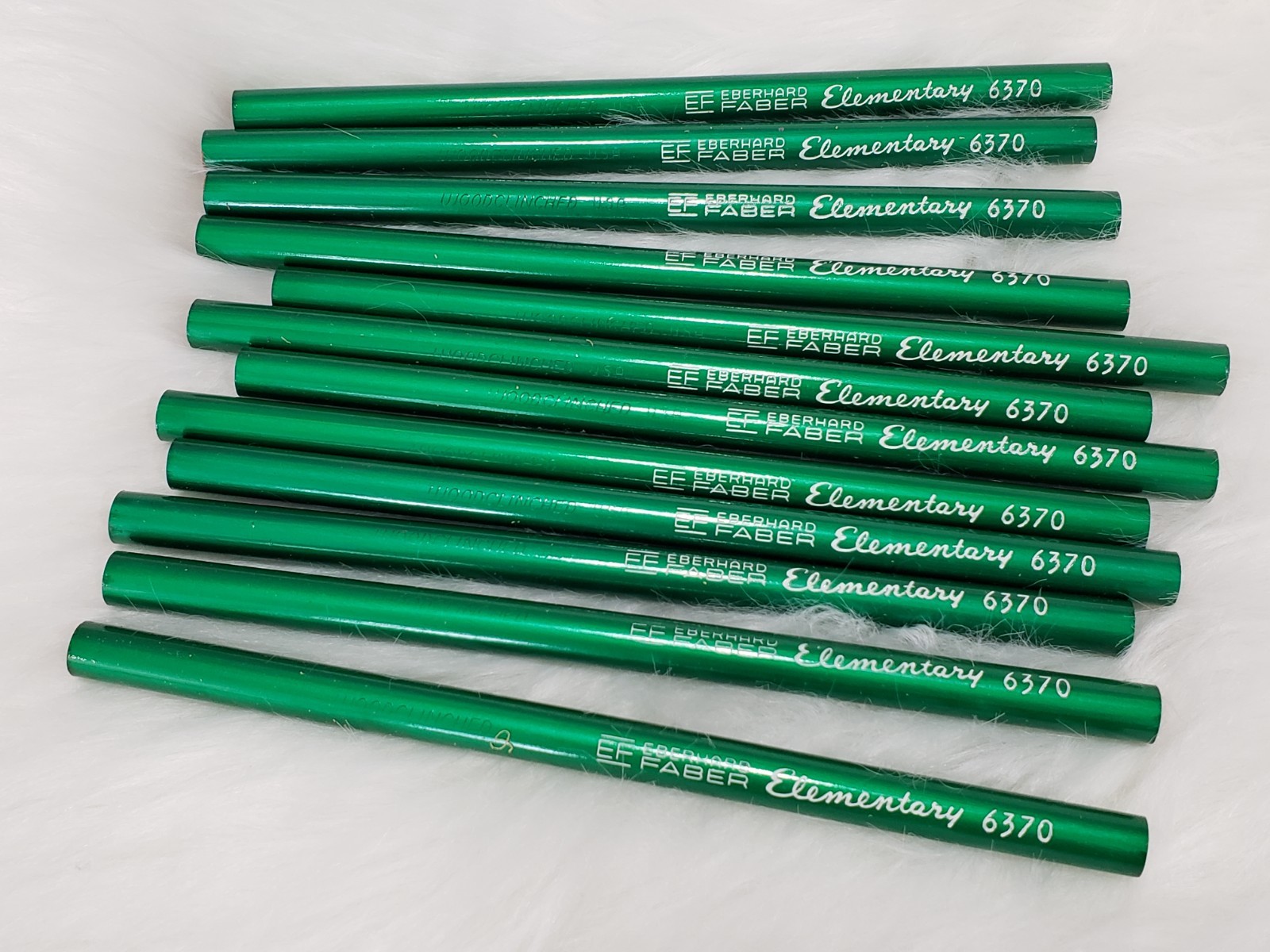 12 Piece Vintage Eberhard Faber Elementary School Pencils 6370 Oversized