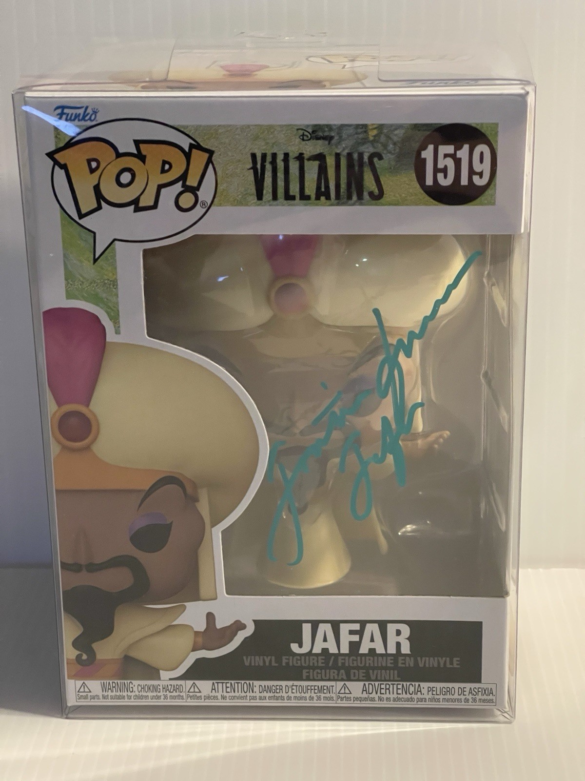 Funko Pop #1519 Jafar Signed By Jonathan Freeman Disney Aladdin OCCM COA