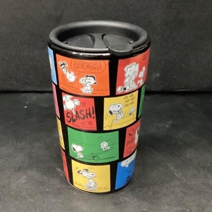 Hallmark Peanuts Charlie Brown Tumbler, 12oz Lidded Travel Mug, Drinkware