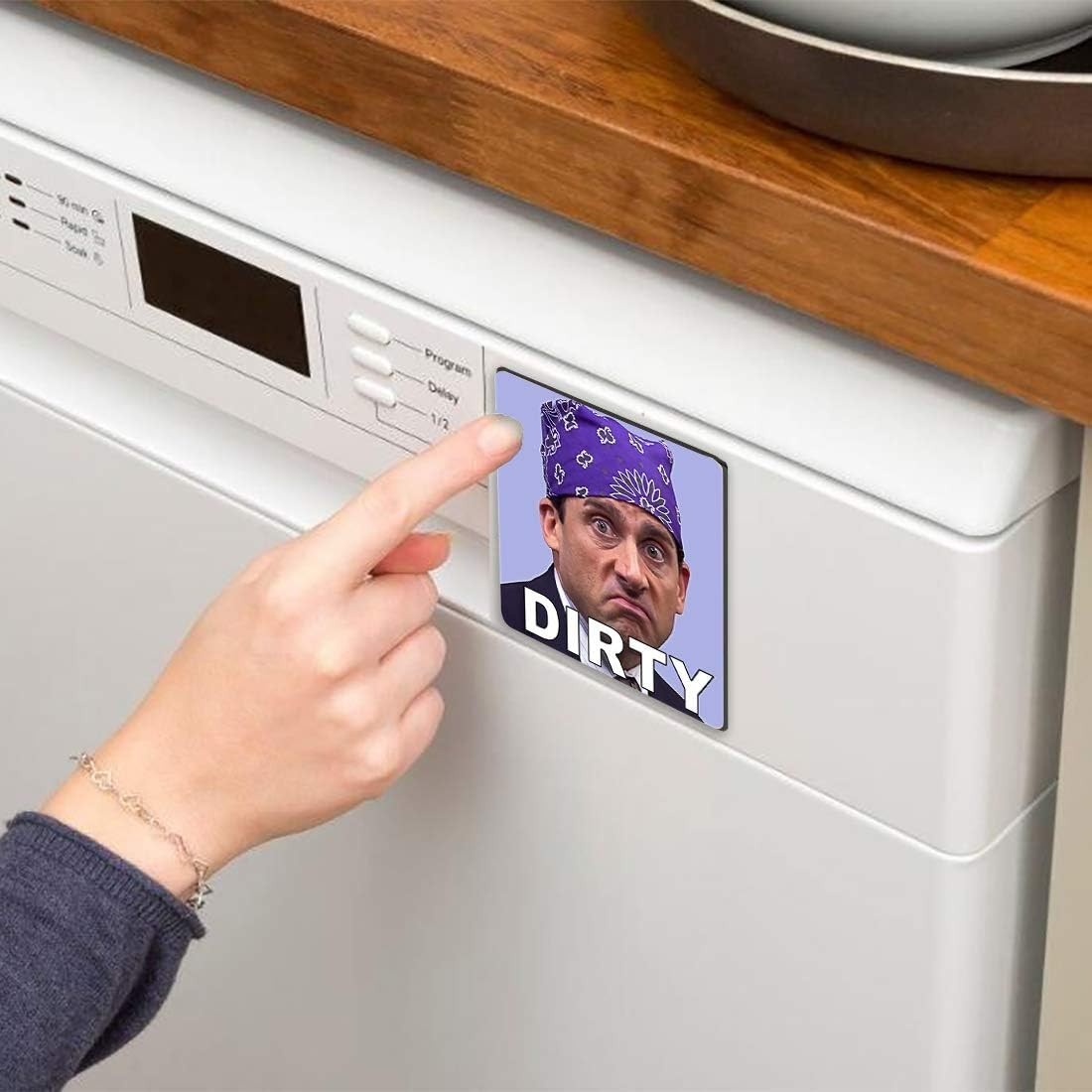 4×4 Inch Clean Dirty Magnet: From Michael Scott – Strong & Safe for Your Kitchen