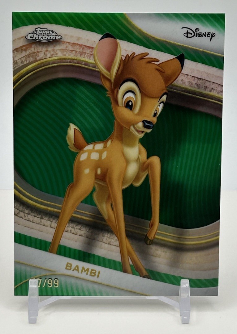 2025 Topps Chrome Disney 7 Bambi Green Refractor /99