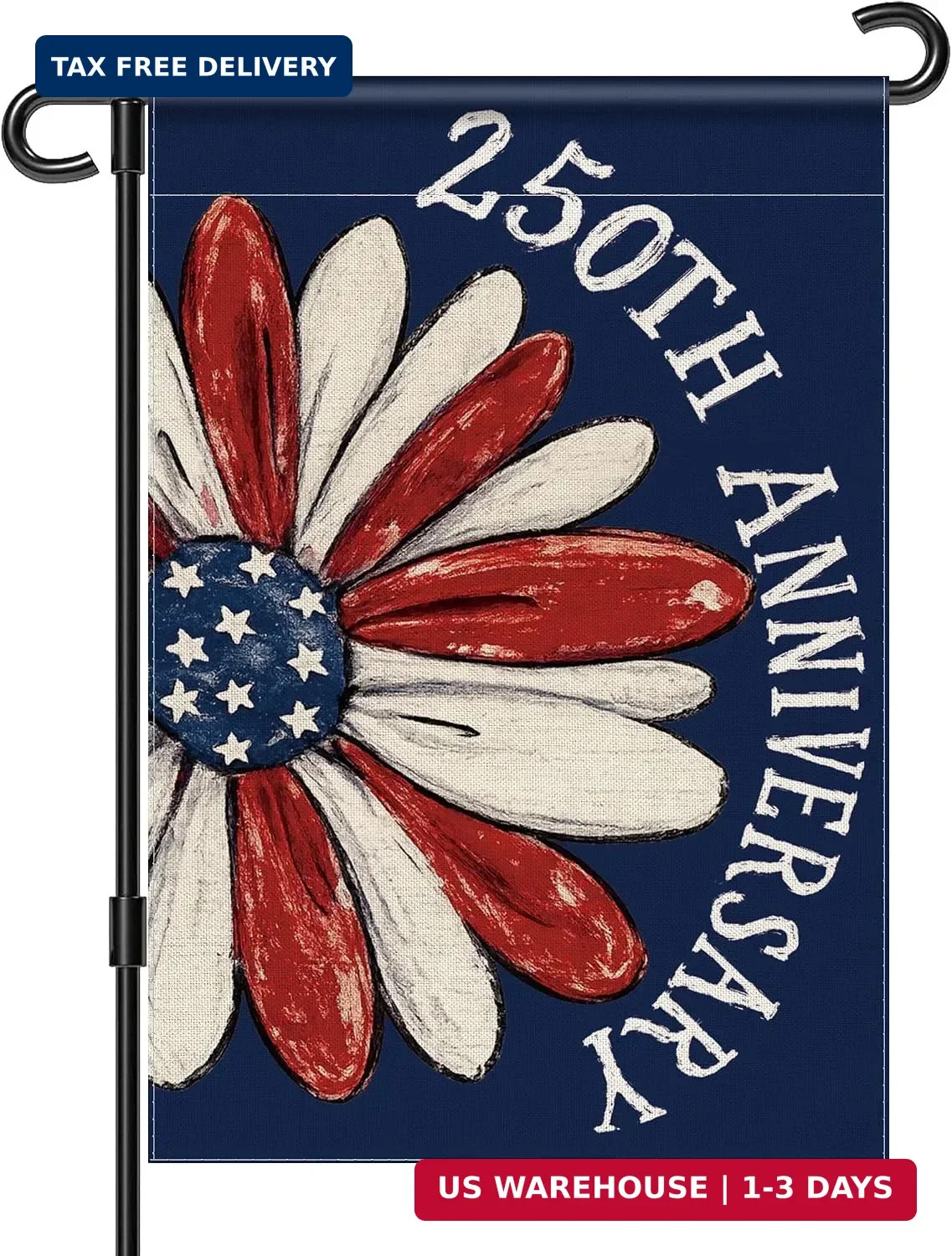 250th Anniversary America Garden Flag, 250 Anniversary USA Flag Patriotic Banner