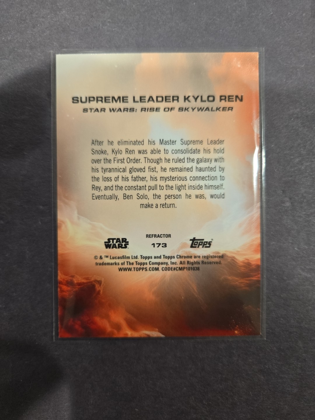 2025 Topps Star Wars Chrome KYLO REN Refractor #173 First Order