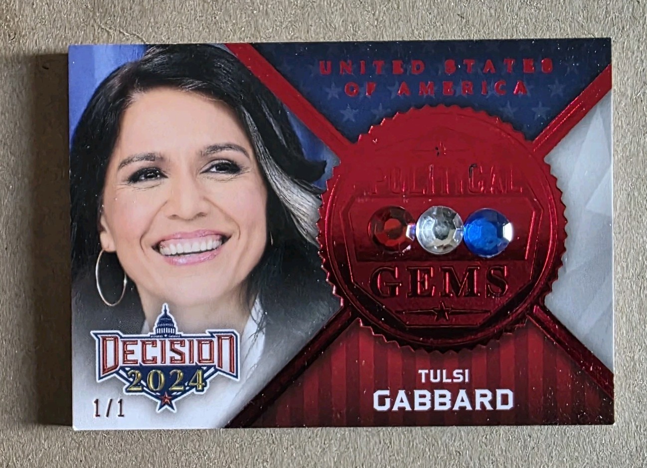 Decision 2024 Update Political Gems Tulsi Gabbard Red Foil #U13 #’d 1/1