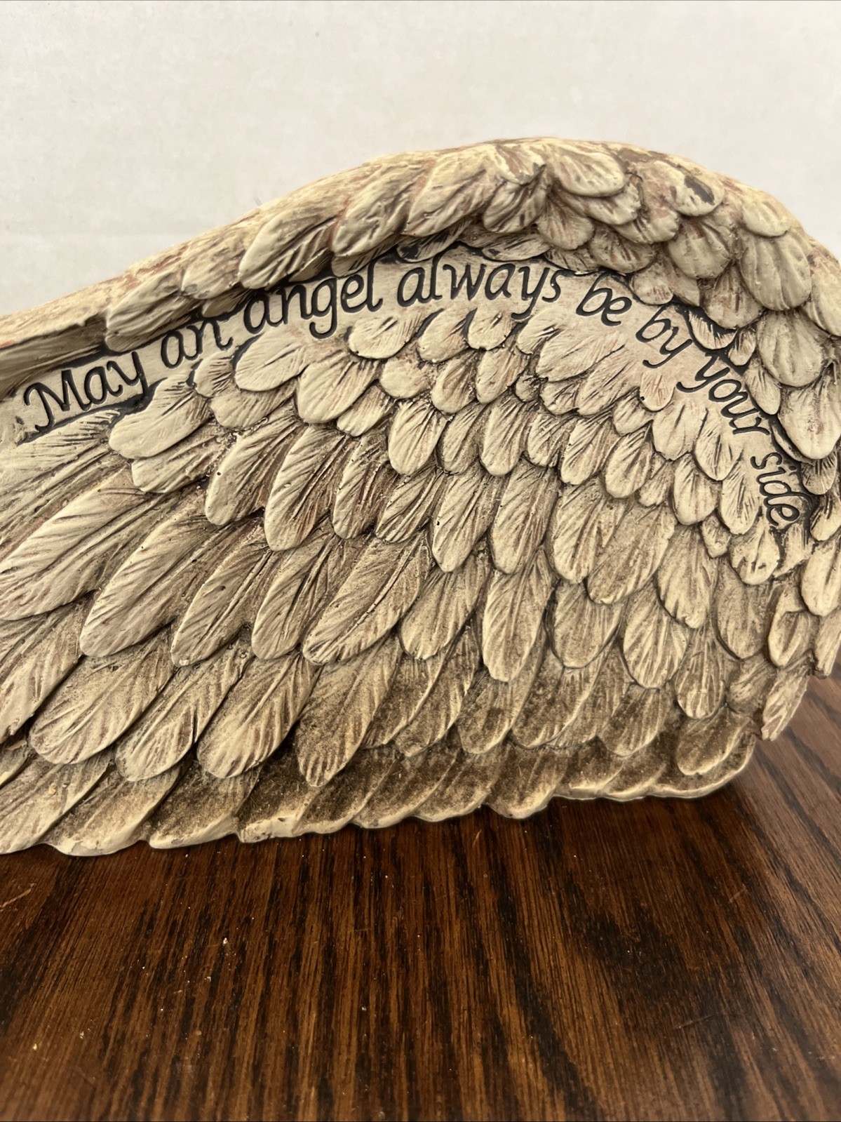Angel Wing 3-Dimensional Carved Resin May An Angel Always Be By Your Side