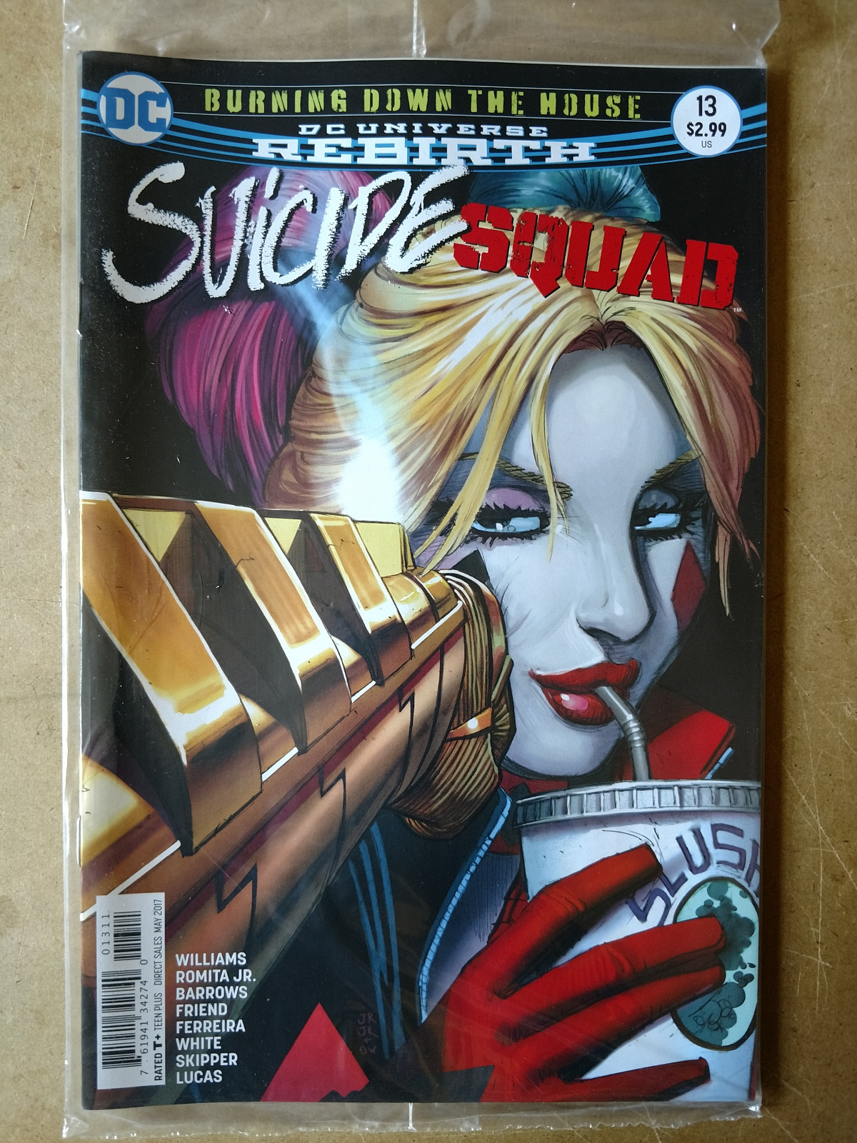 SUICIDE SQUAD #13 REBIRTH POLYBAGGED INTO THE BADLANDS 1ST PRINT DC(2017) HARLEY