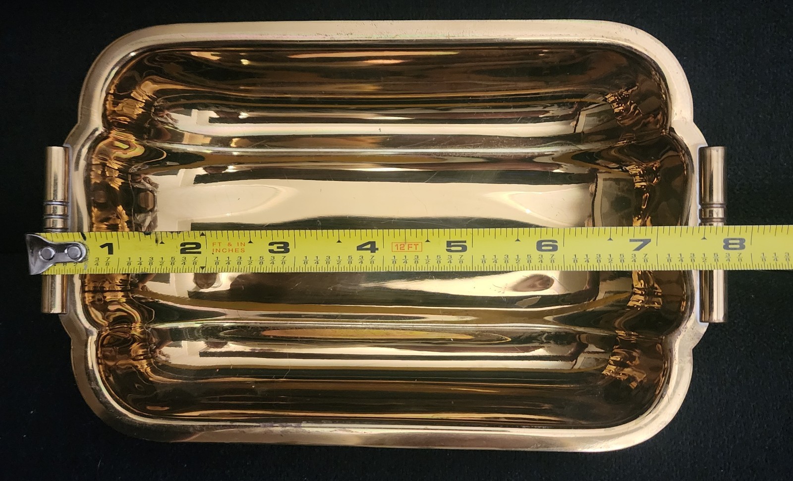 Gold Metal Rectangular Serving Trays Set of 2, 12″ & 8″