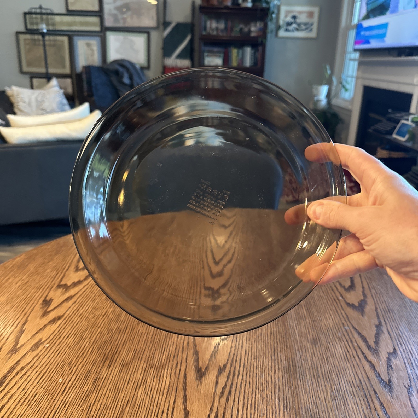 PYREX Amber Glass Light Brown Pie Plate Dish 9″ 23 cm 209 Vintage