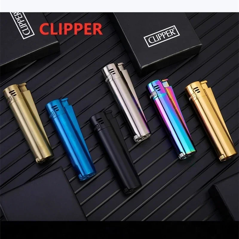 2025 Spain Original Clipper Metal Windbreak Lighter Grinding Wheel Gas Jet Torch