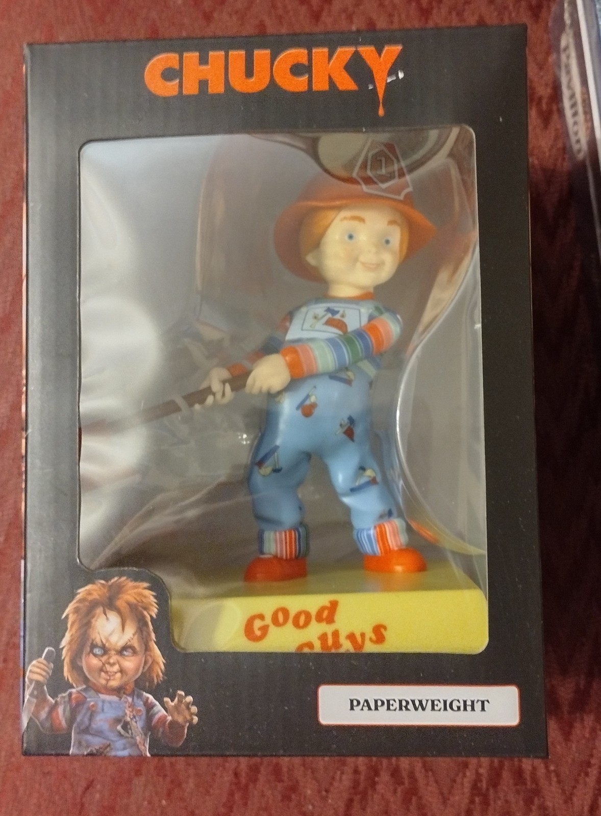 Surreal Entertainment 2025 CHUCKY “GOOD GUYS” Fireman Hat/Axe MIB ‘Paperweight’