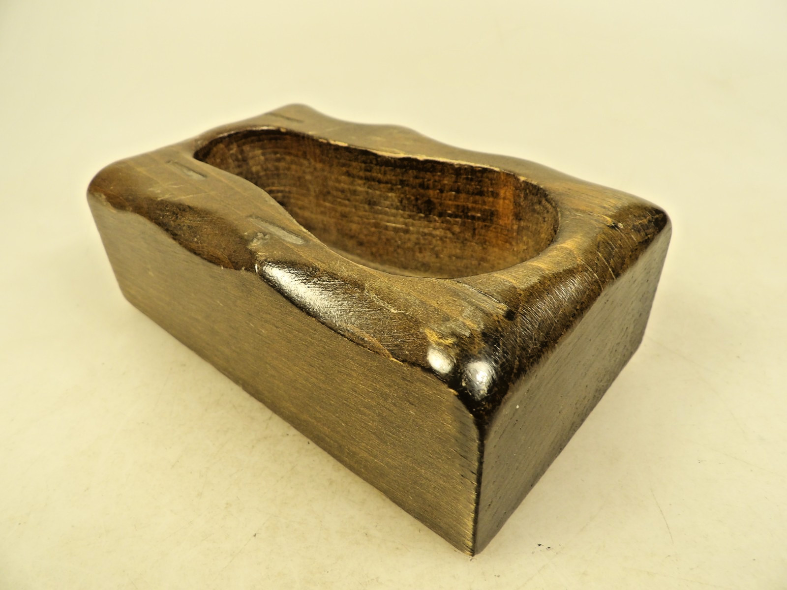 Solid American Spruce Calabash Pipe Tub Stand USA Made Largest Size Felt Bottom