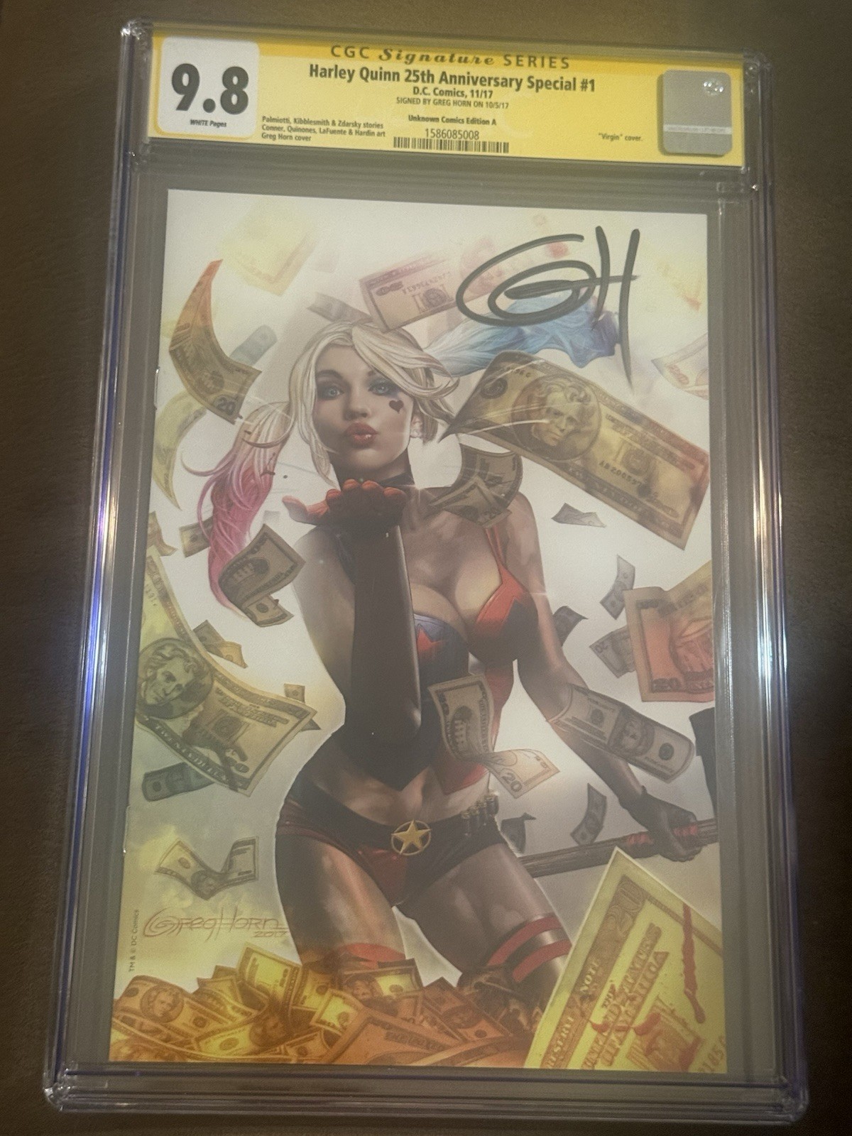 HARLEY QUINN 25th #1 EDITION A Greg Horn Signed Auto CGC 9.8 DC Comics RARE
