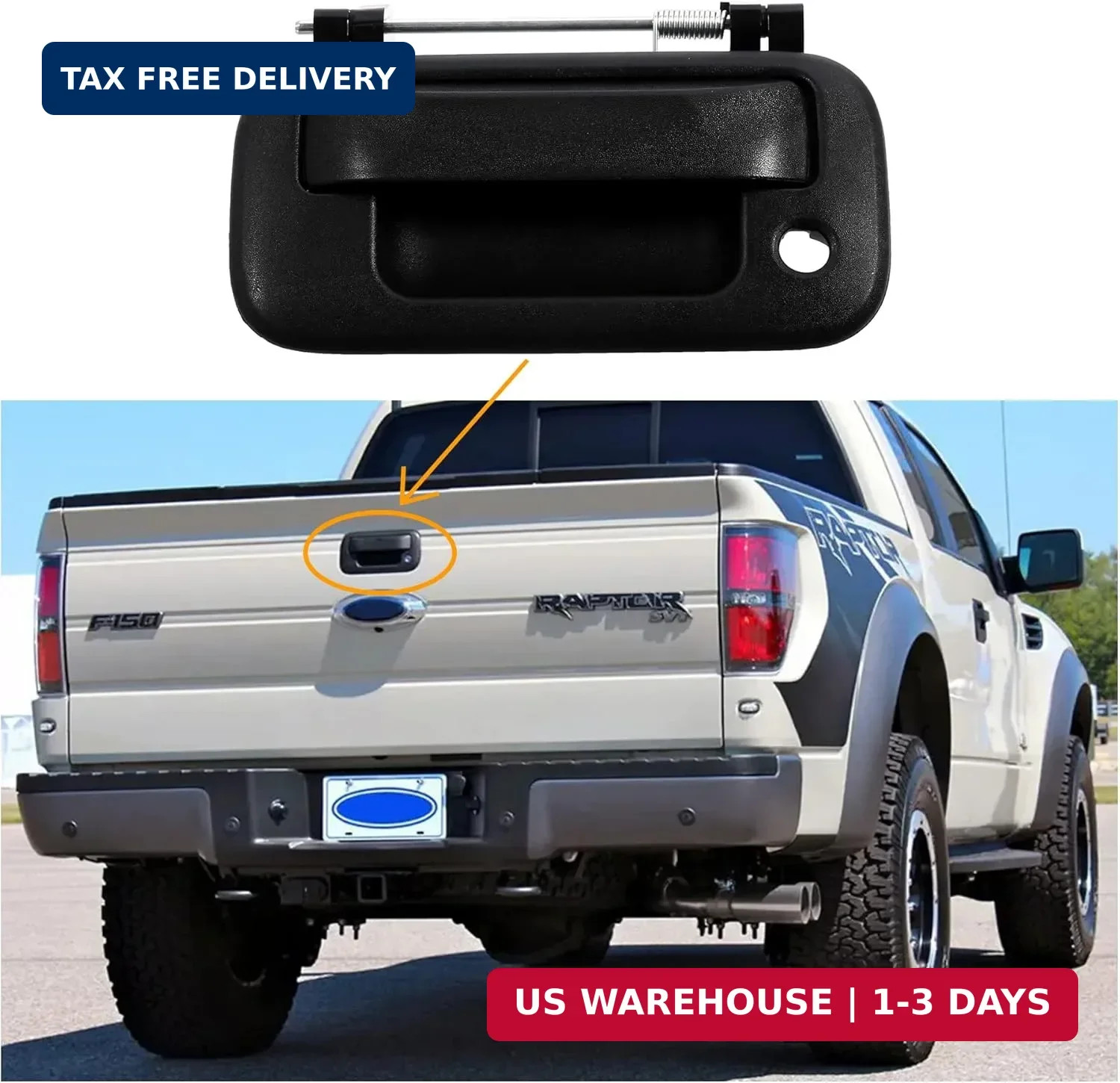 Tailgate Door Handle Exterior, Compatible with 2004-2016 Ford F150 F250 F350 F45