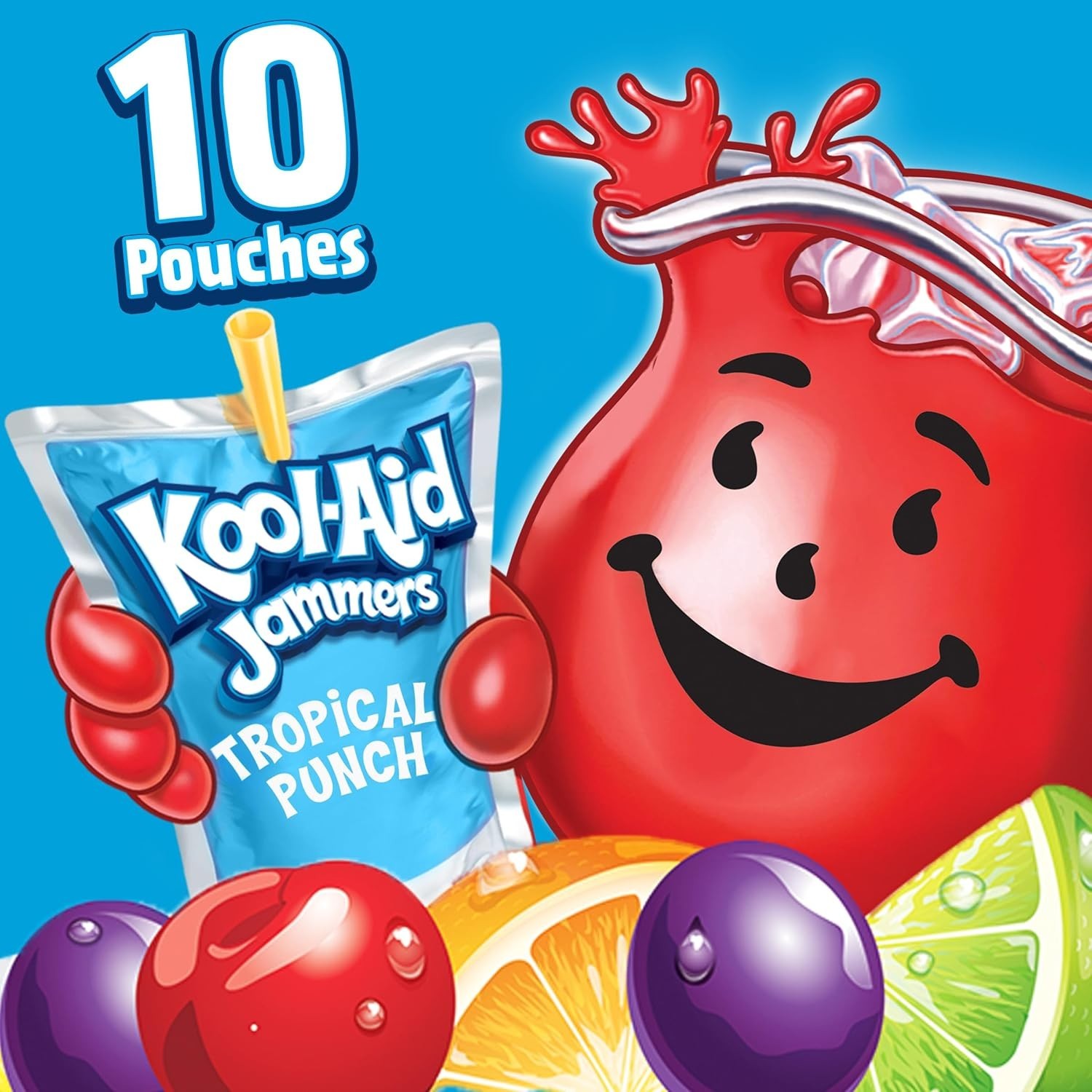 Perfect School Lunch Refreshment – Jammers Tropical Punch, 10 Pouches, Low-Sugar