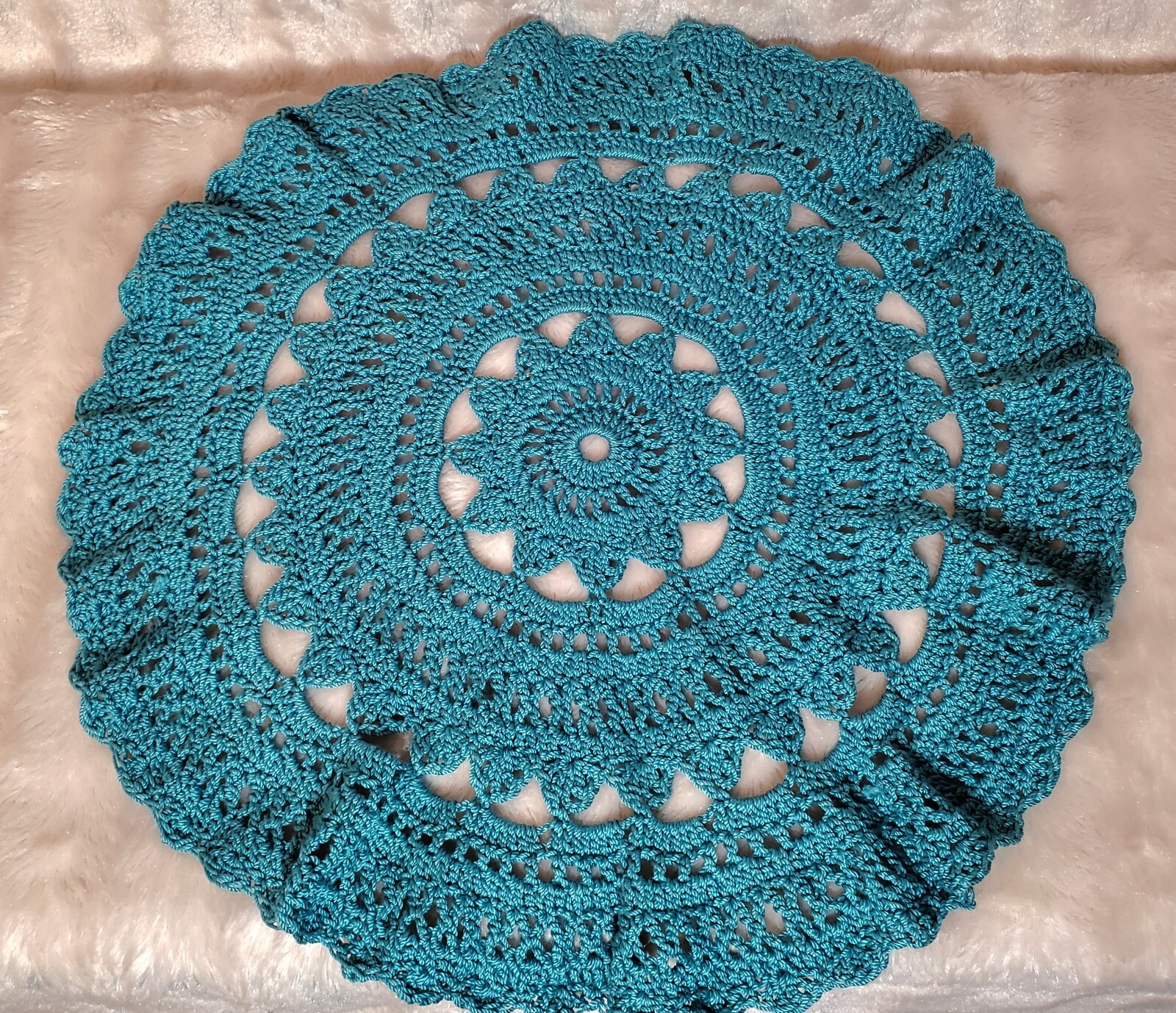 Handmade Crocheted Yarn Doilies Small, Medium & Large Set of 3