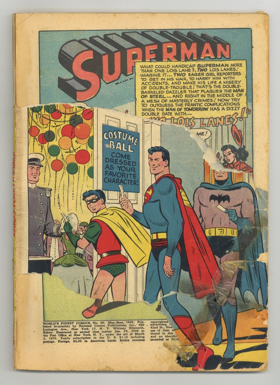 World’s Finest Comics #40 PR 0.5 1949