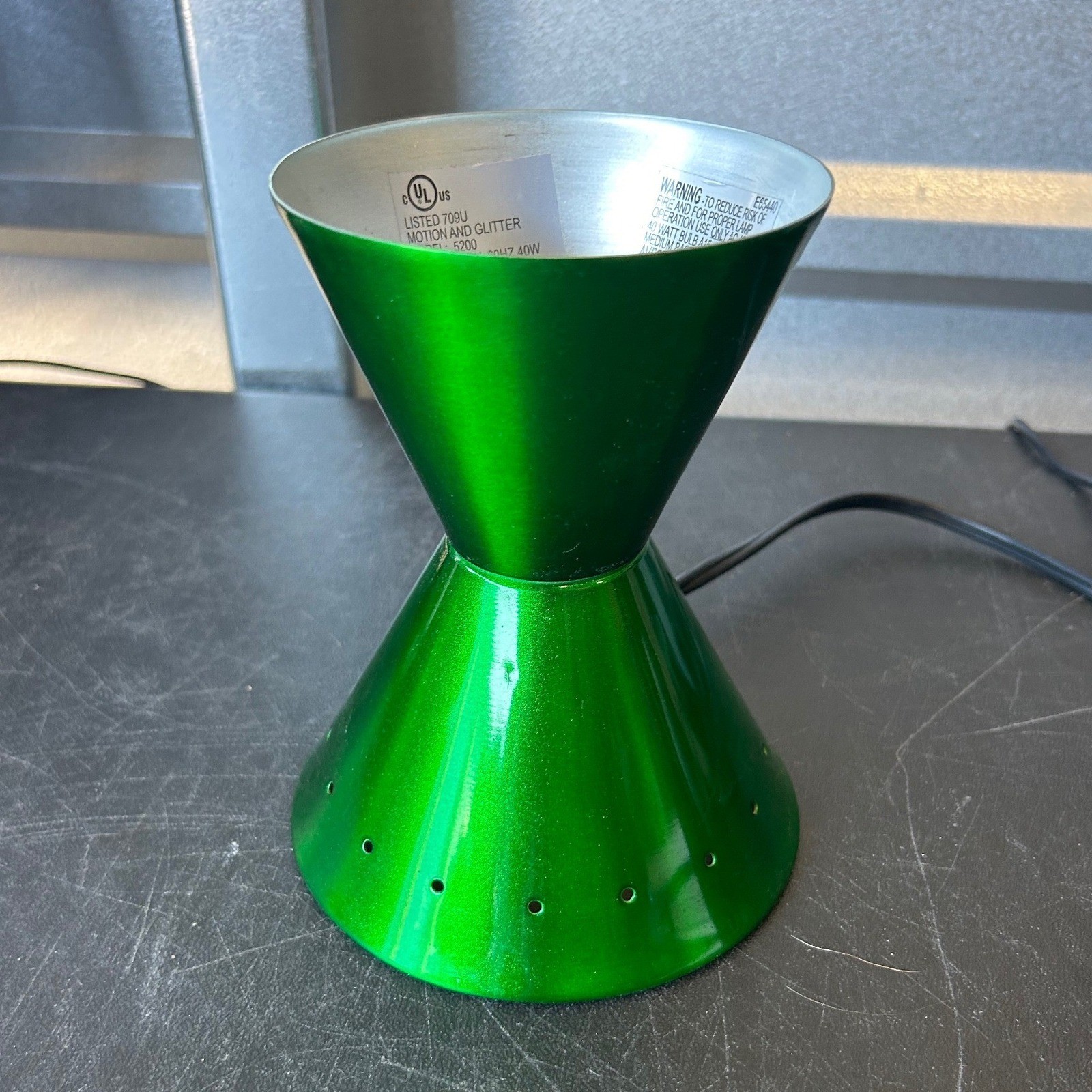 Lava Lite 5200 Metallic Green Lava Lamp Base Replacement Part 40W Retro MCM