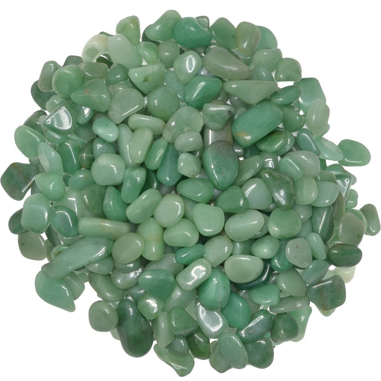 1 lb Green Aventurine Tumbled Stones – Grade 1 – XXSmall – 0.25″ to 0.5″ Avg.