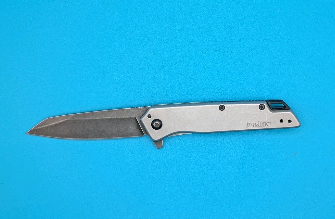 Kershaw Misdirect Flipper Knife 2.9″ BlackWashed Reverse Tanto Blade – 1365