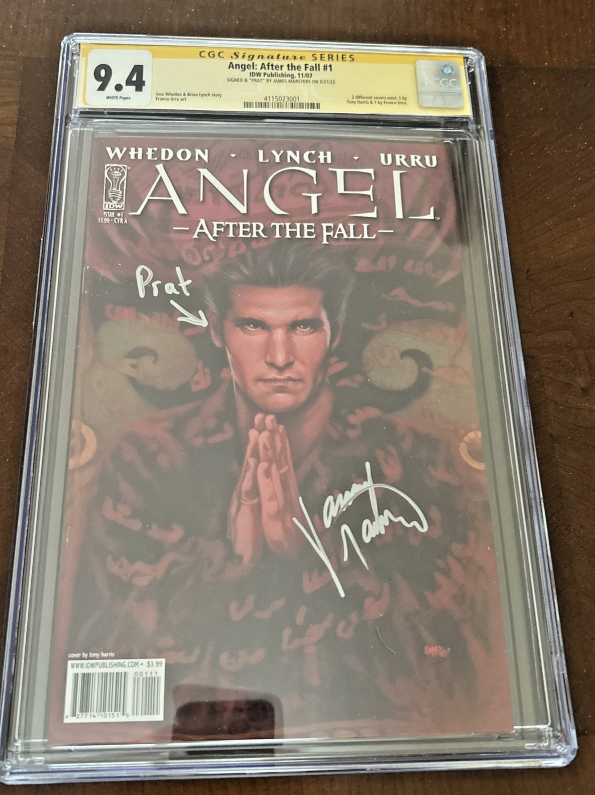 Angel #1 Signed and Inscribed “Prat” by James Marsters (Spike) CGC 9.4