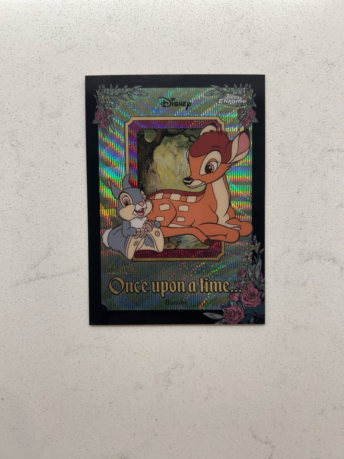 2024 Topps Chrome Disney 100 Bambi Once Upon A Time Black Kaleidoscope /10 RARE!