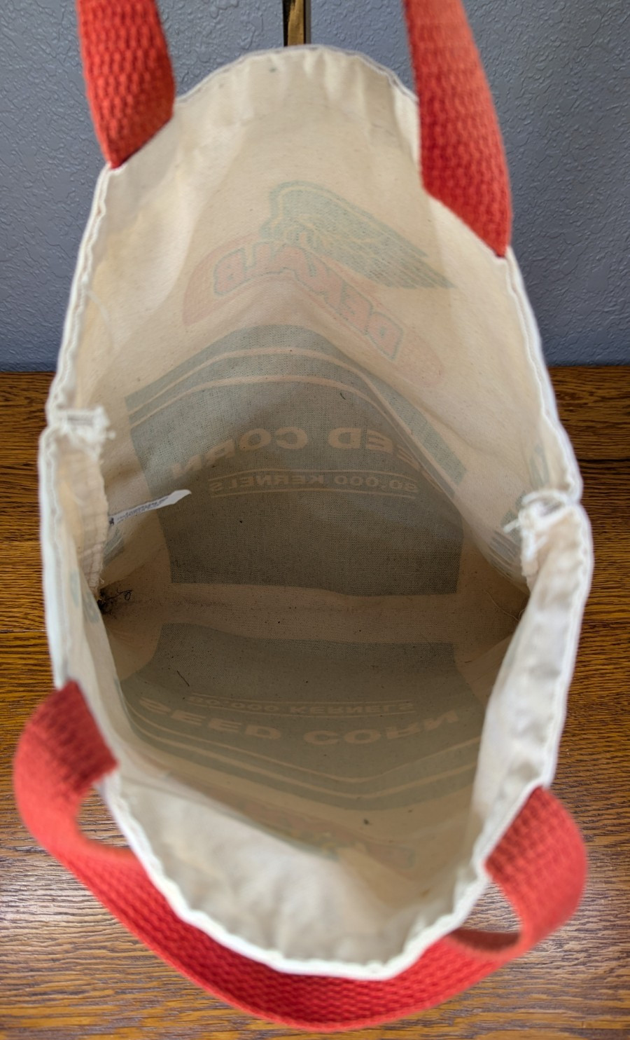 Vintage Dekalb Brand Flying Ear Seed Bag Dekalb Canvas Bag 80,000 Kernels Tote