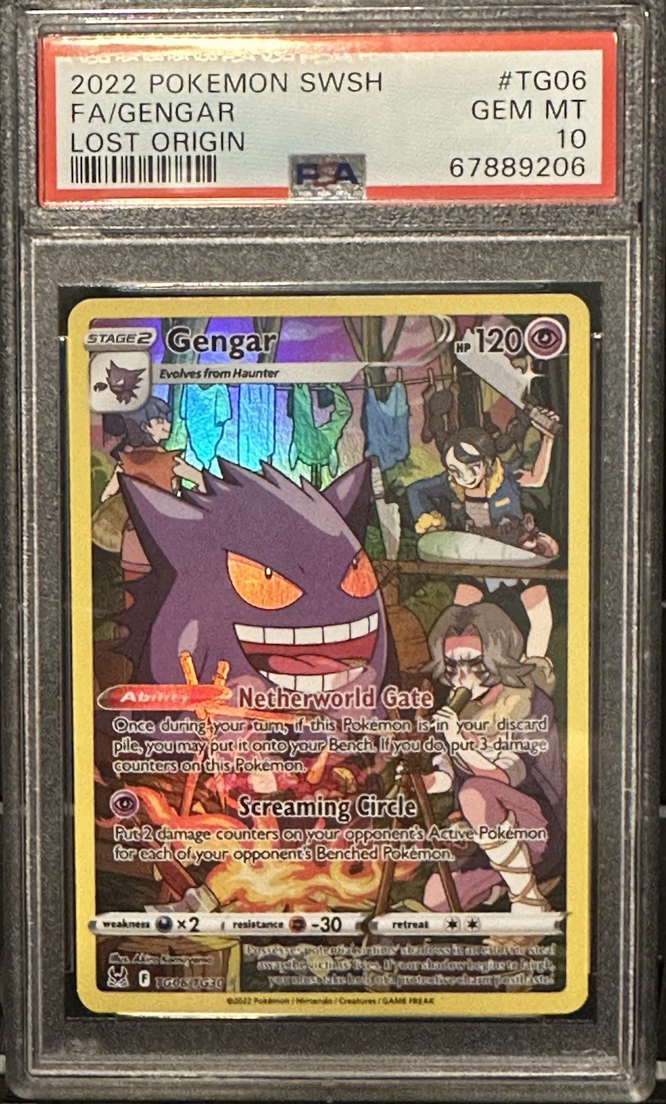 2022 Pokémon Lost Origin Gengar Full Art TG06 PSA 10 67889206